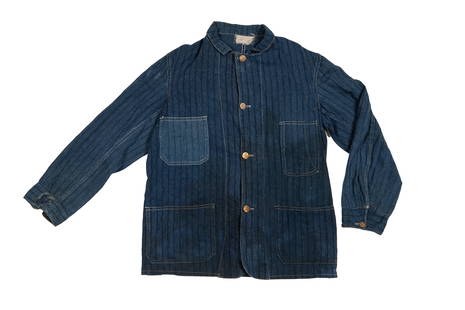 LEVIS SUNSET BRAND WABASH FABRIC CHORE JACKET w/ CHANGE BUTTONS: 1900-1920 19” shoulders 23” sleeves 21” pit to pit 28” top to bottom