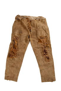 HUNTER BRAND CANVAS MINER'S HEAVY CORDUROY WORK PANTS: 1915-1925 36” waist 30”-33” inseam Indiana Jeans No Reserve *MINE FOUND