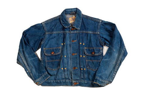 WRANGLER BLUE BELL VINTAGE DENIM JACKET: 1950's-60's tag 12 16” shoulders 20” sleeves 17” pit to pit No Reserve