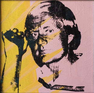 Andy Warhol | Jack Nicklaus: Jack Nicklaus, 1977; Acrylic and silkscreen on canvas; 10 x 10 inches; Authenitcated. Signed by Jack Nickalus.