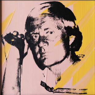 Andy Warhol | Jack Nicklaus: Jack Nicklaus, 1977; Acrylic and silkscreen on canvas; 10 x 10 inches; Authenticated. Signed by Jack Nickalus.