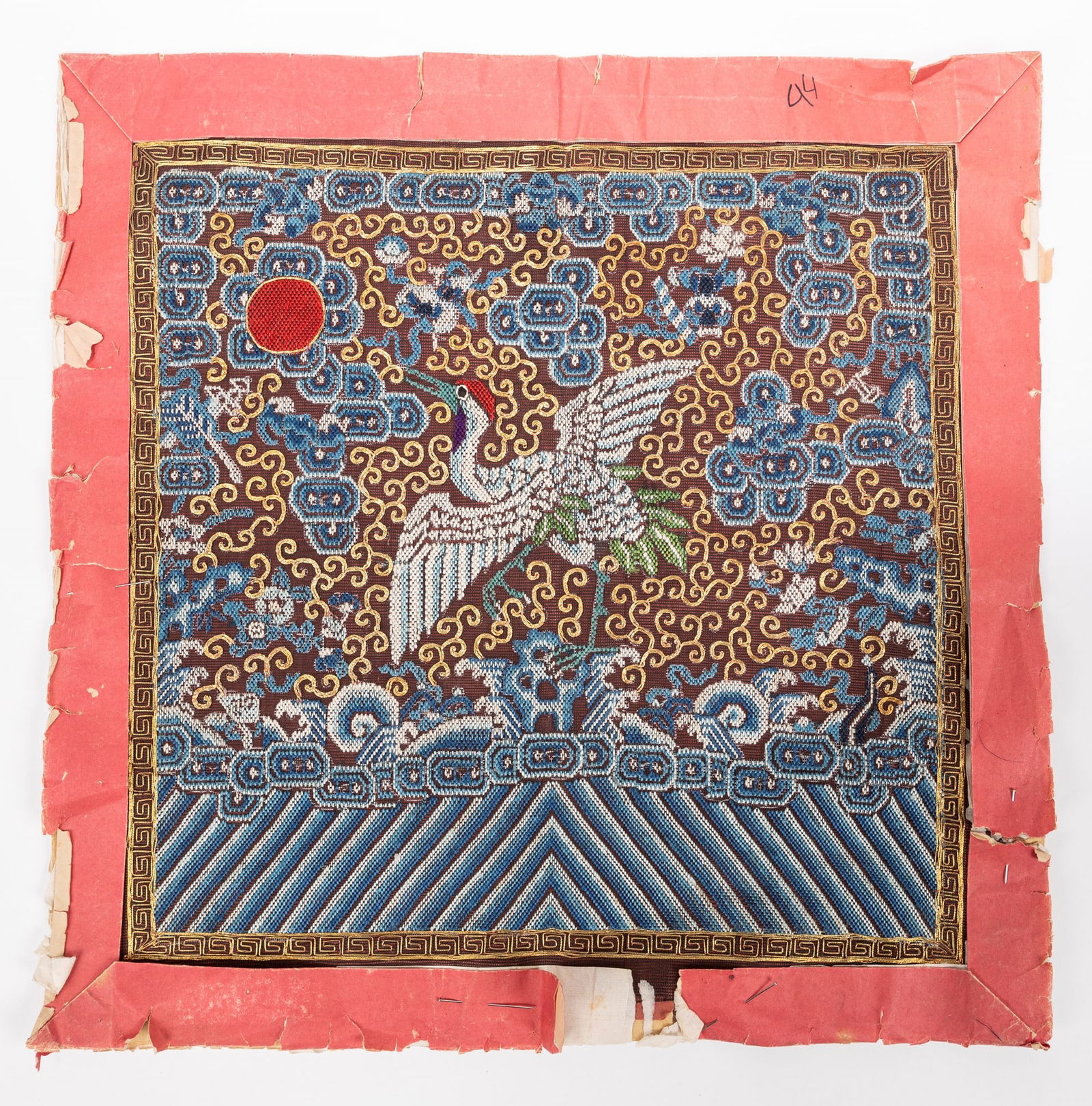 A SUMMER SILK CIVIL RANK BADGE, China, Qing dynasty, late 19th century (1 of 1)