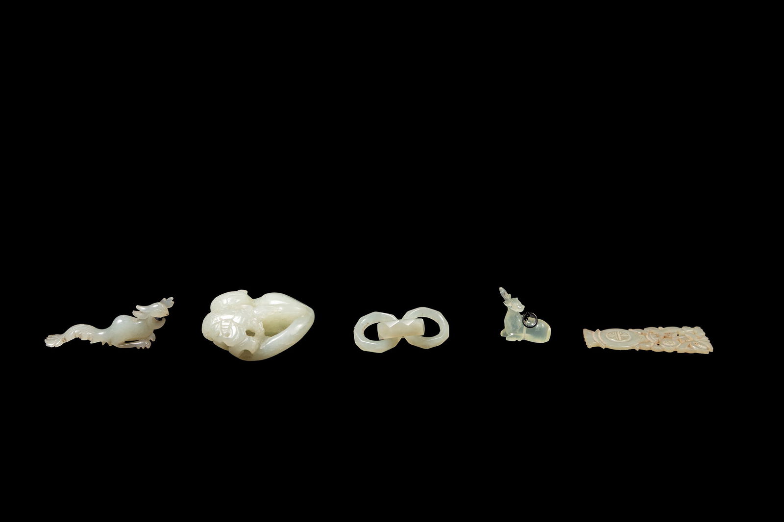 FIVE JADE CARVINGS 
China, 19th / 20th century (1 of 2)