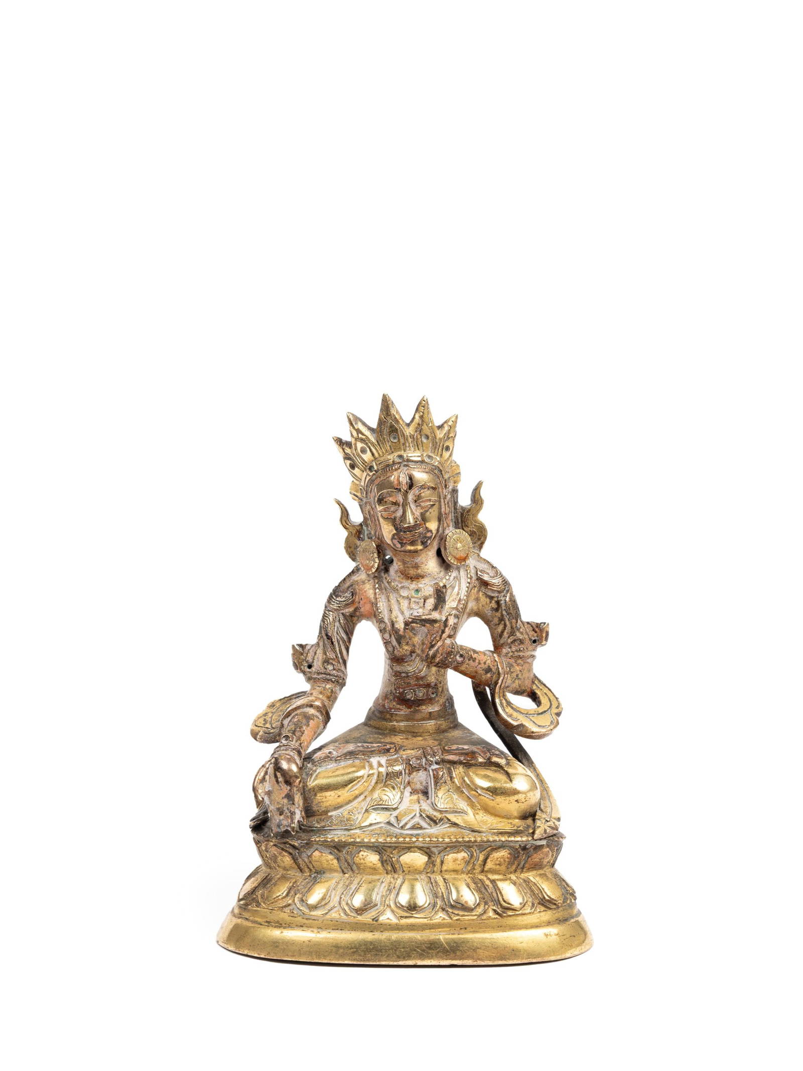 A BRONZE FIGURE OF WHITE TARA, Tibet, 18th century
