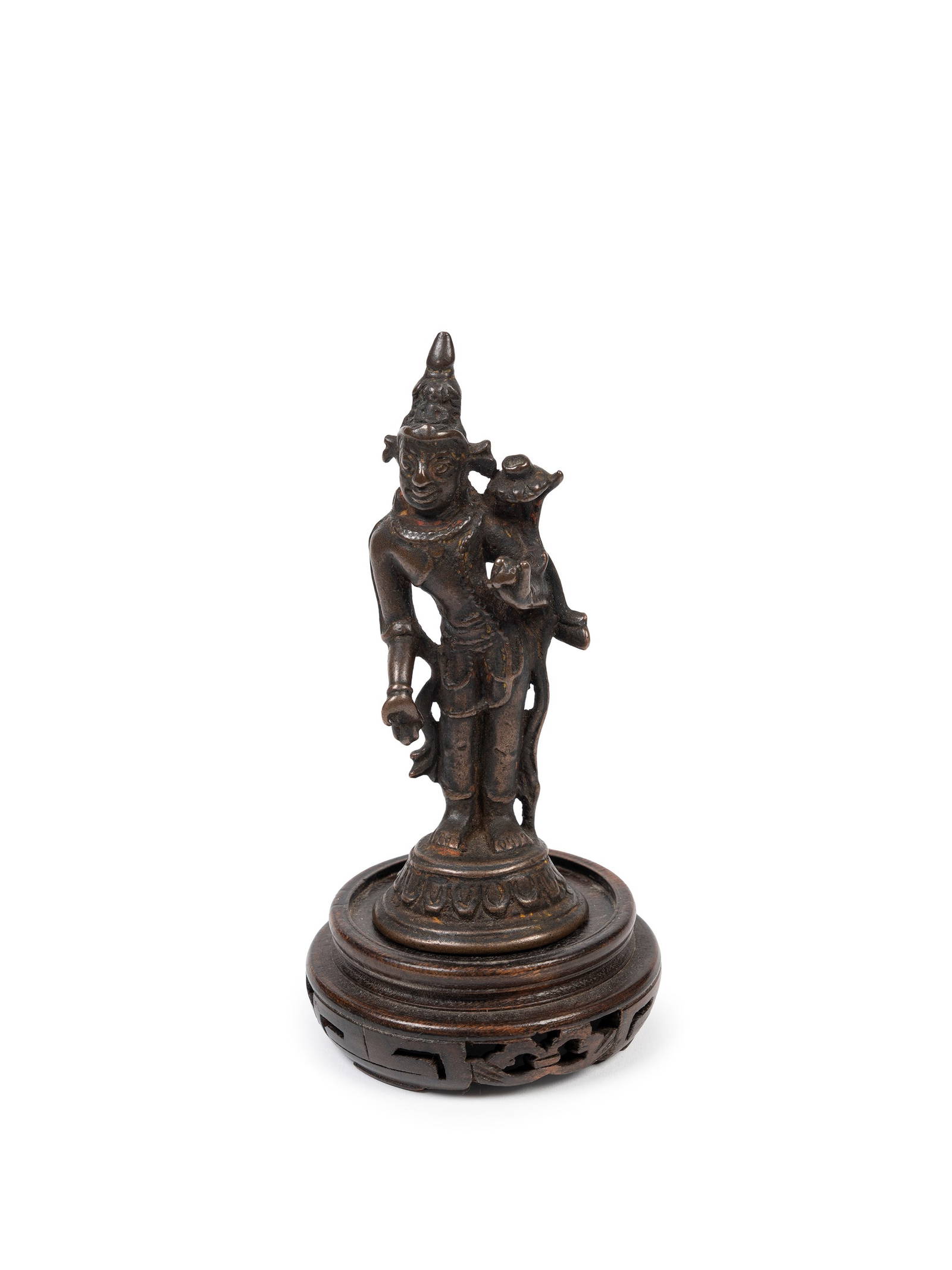 A SMALL BRONZE FIGURE, Nepal, 14th /15th century