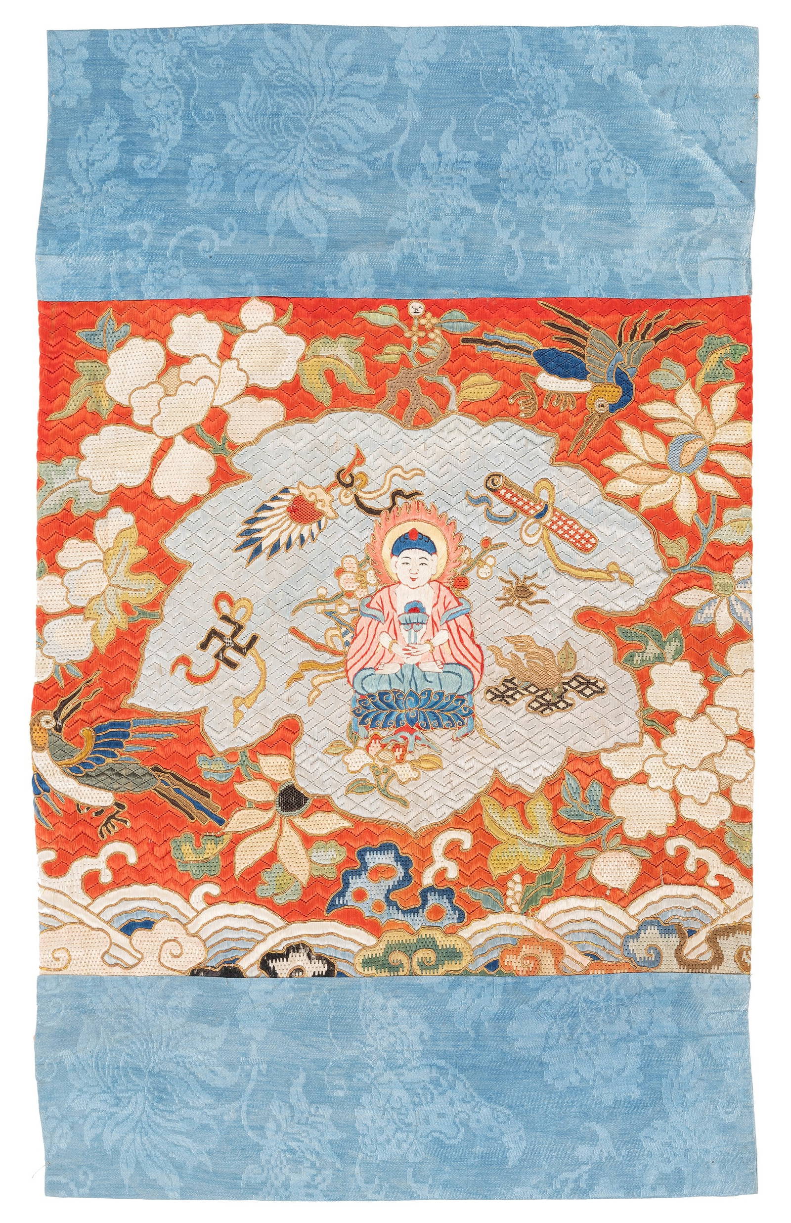 AN EMBROIDERED SILK, China, Qing dynasty, 19th century