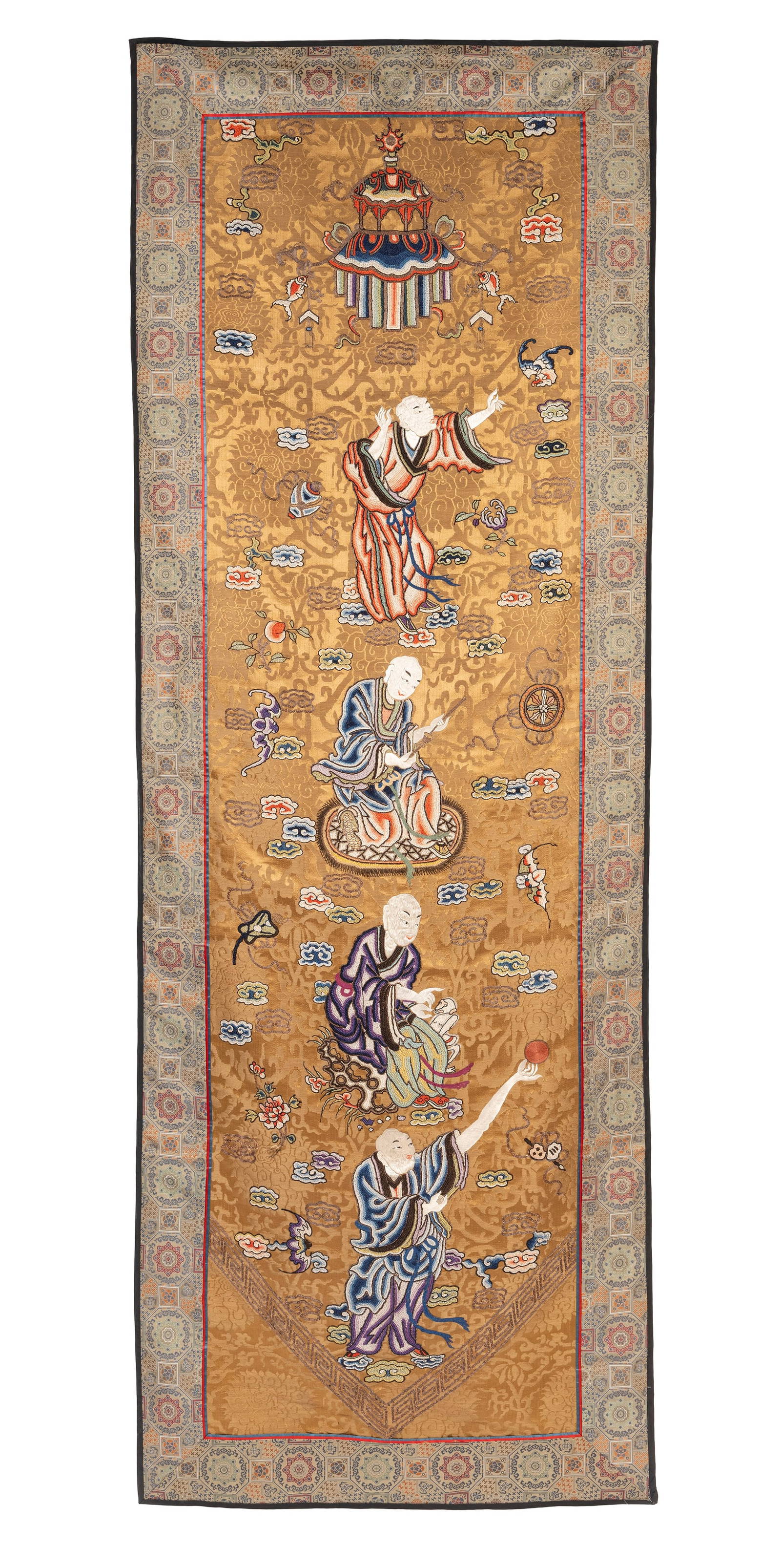 AN EMBROIDERED SILK, China, Qing dynasty, 18th / 19th century