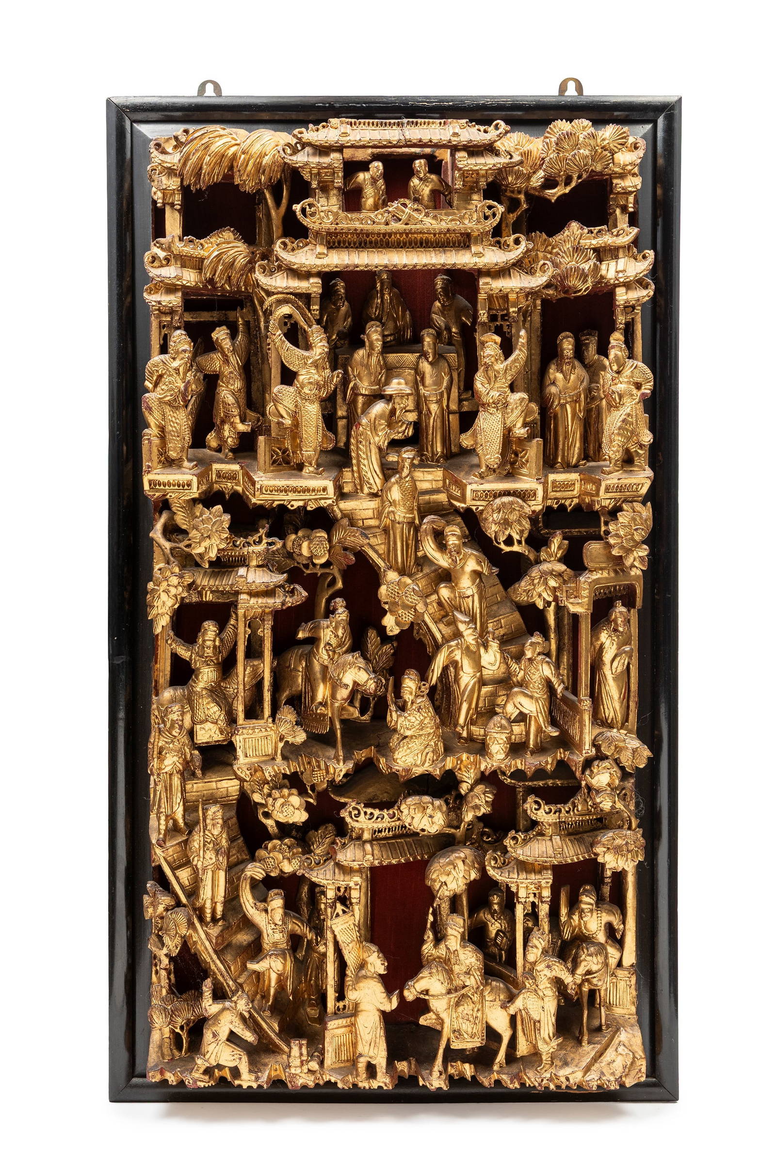 A WOODEN PANEL, China, 19th / 20th century