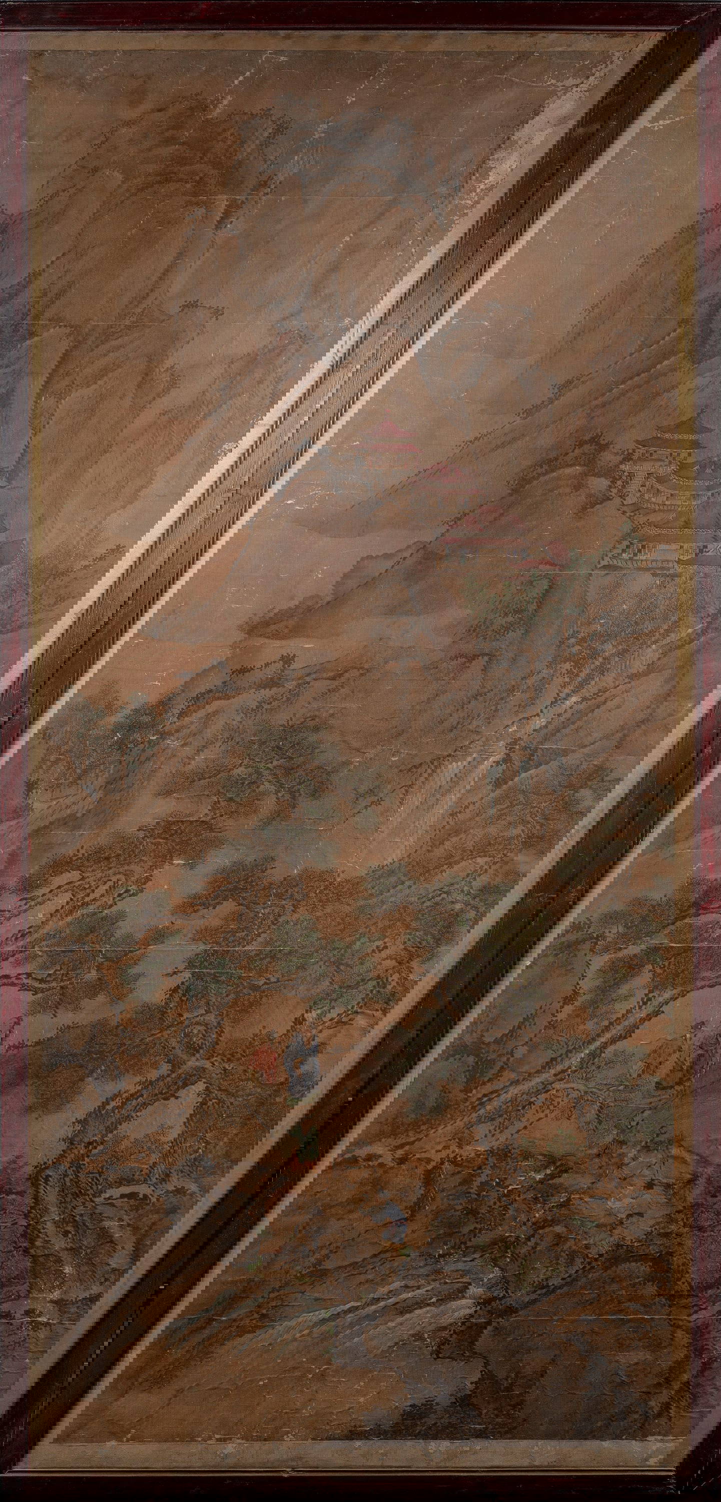 A VERY LARGE PAINTING ON SILK, China, Qing dynasty (1644-1911)