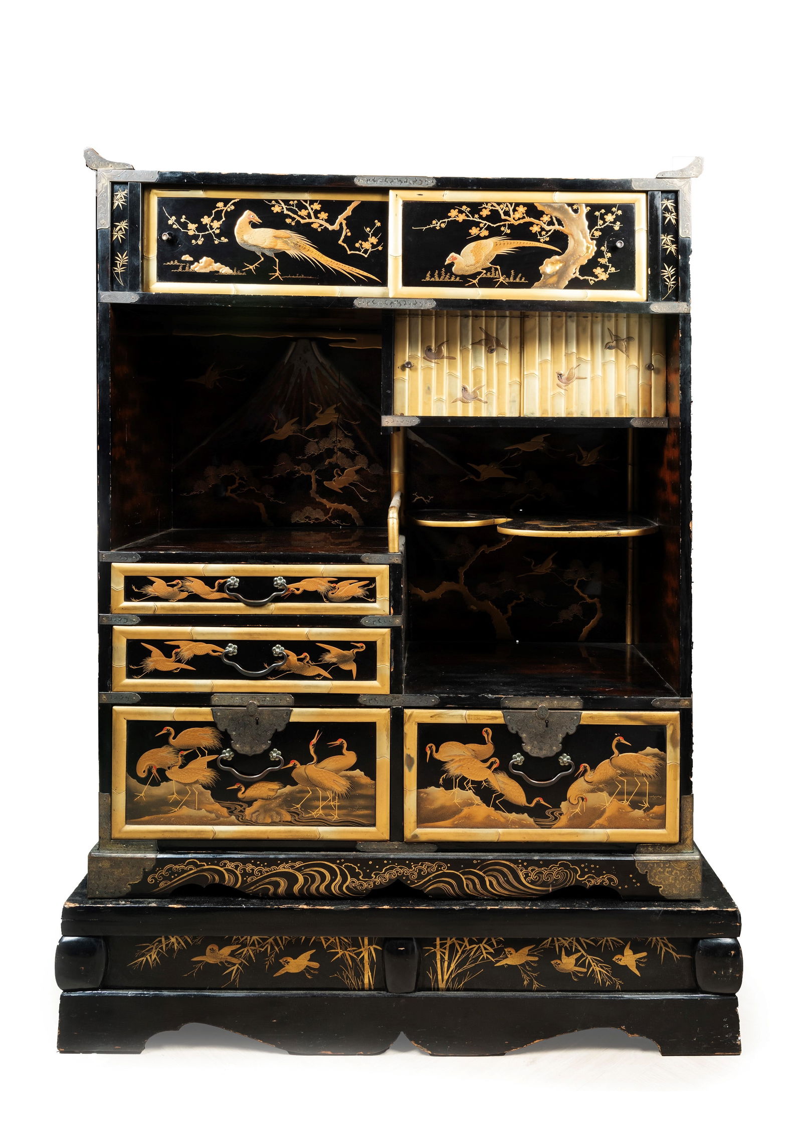 BLACK AND GOLD LACQUER KODANSU, Japan, Meiji period (1868-1912) (1 of 3)