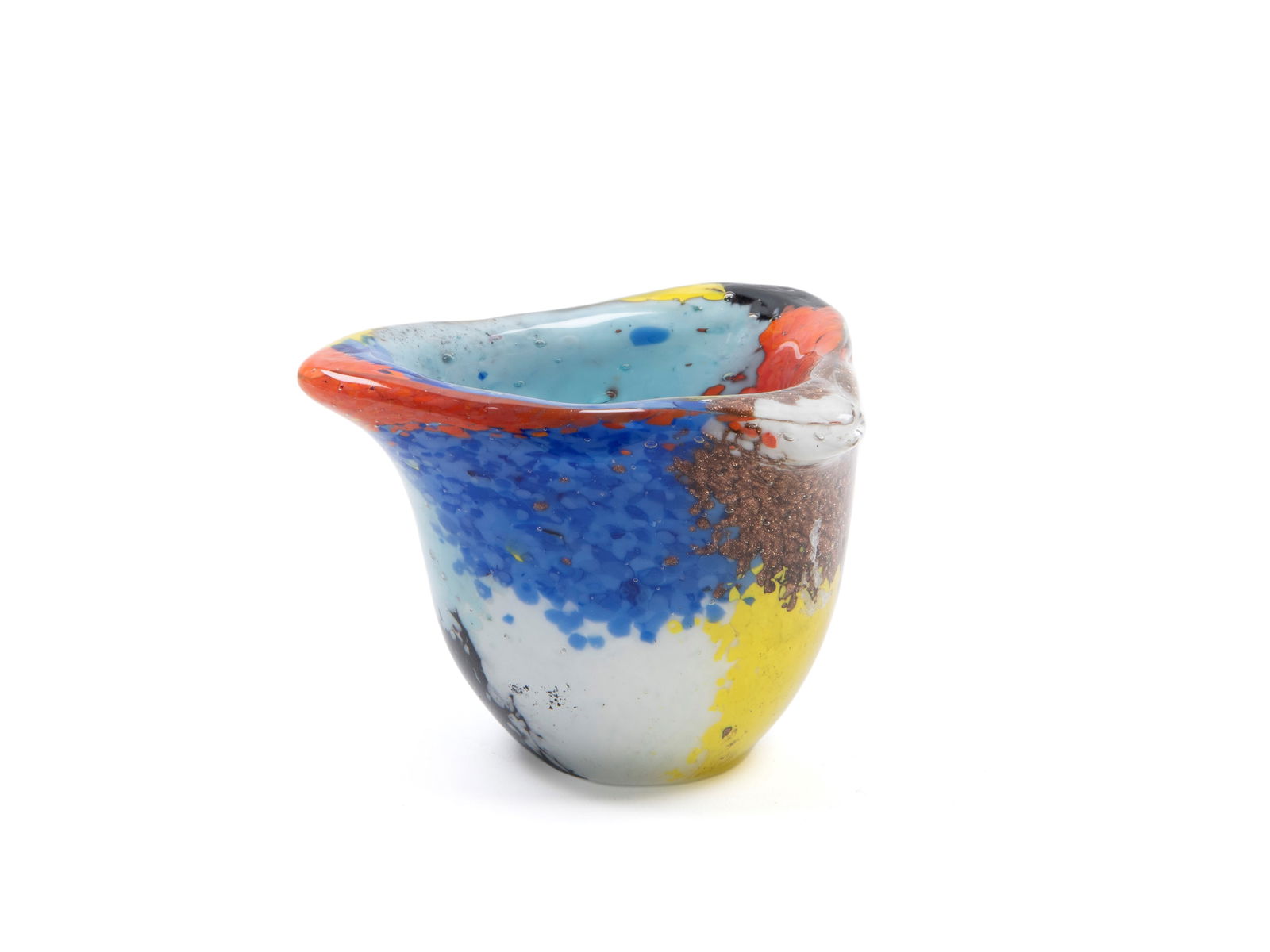 Dino Martens (1894 - 1970) SMALL MULTICOLOURED MURANO GLASS VASE, 20th century (1 of 3)