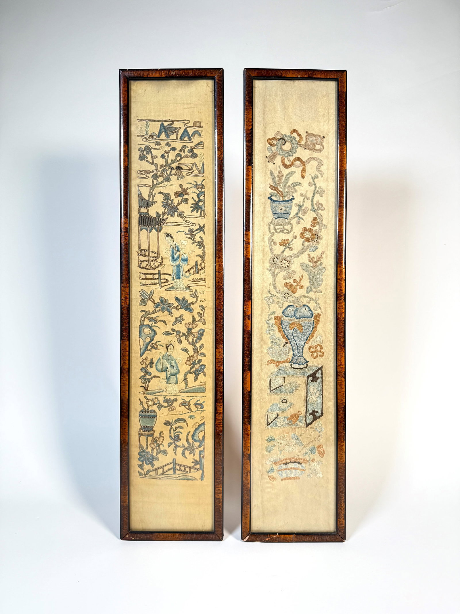TWO SILK EMBROIDERIES, China, Qing dynasty, late 19th century (1 of 1)