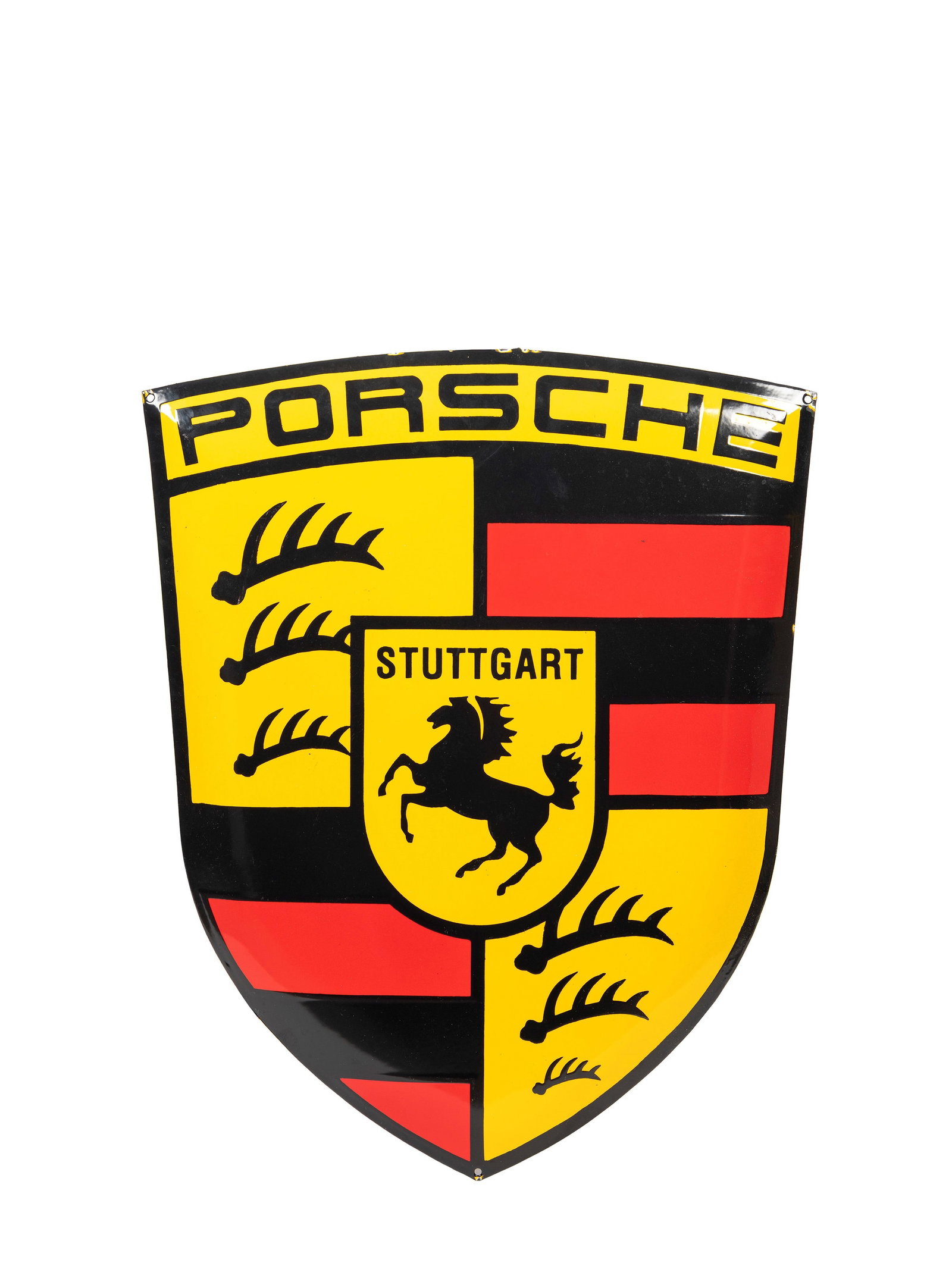 PORSCHE STUTTGART ADVERTISING SHIELD SIGN,  (1 of 1)