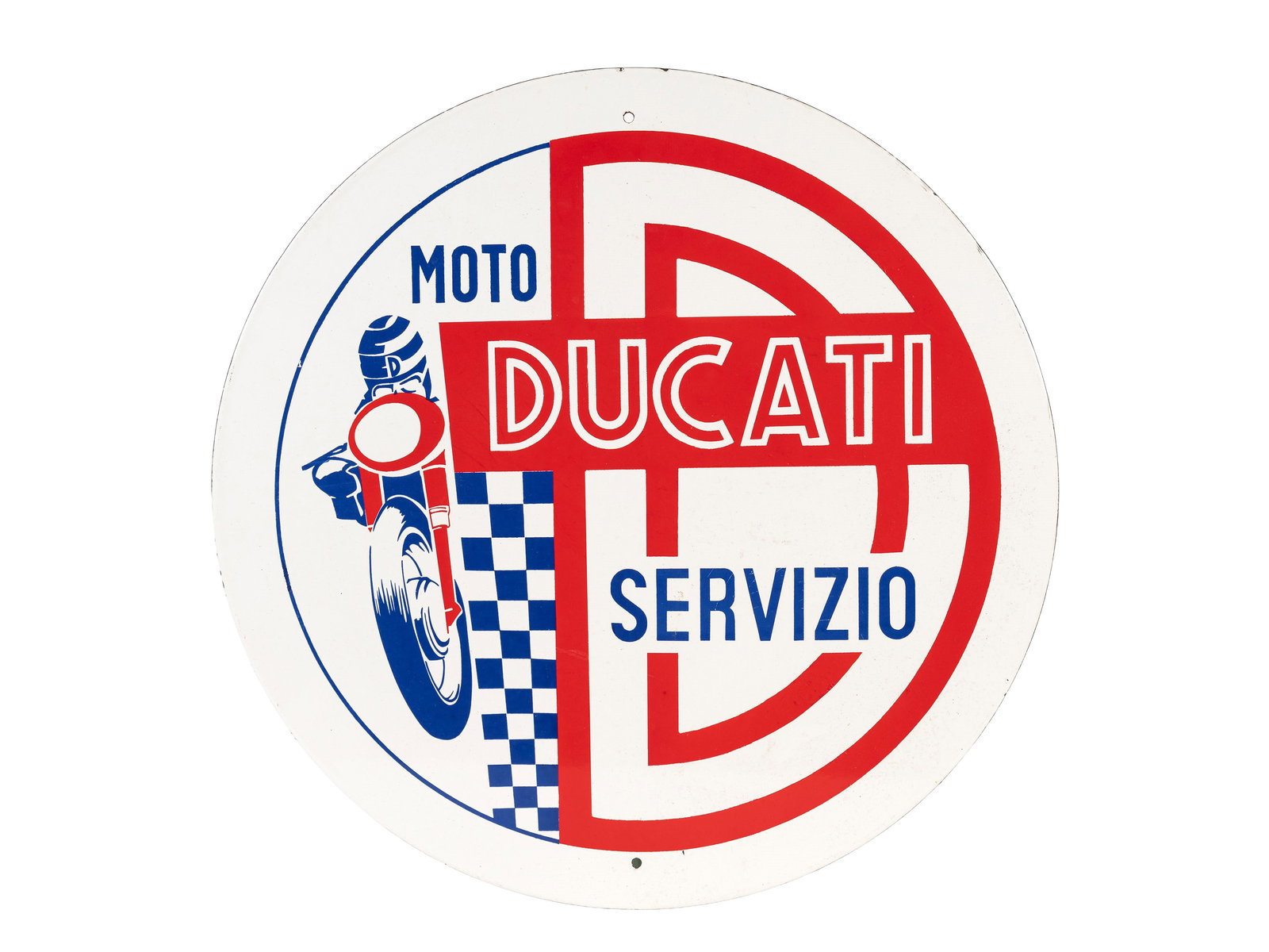 THE DUCATI MOTORCYCLE SERVICE SHIELD SIGN PLAQUE, (1 of 1)