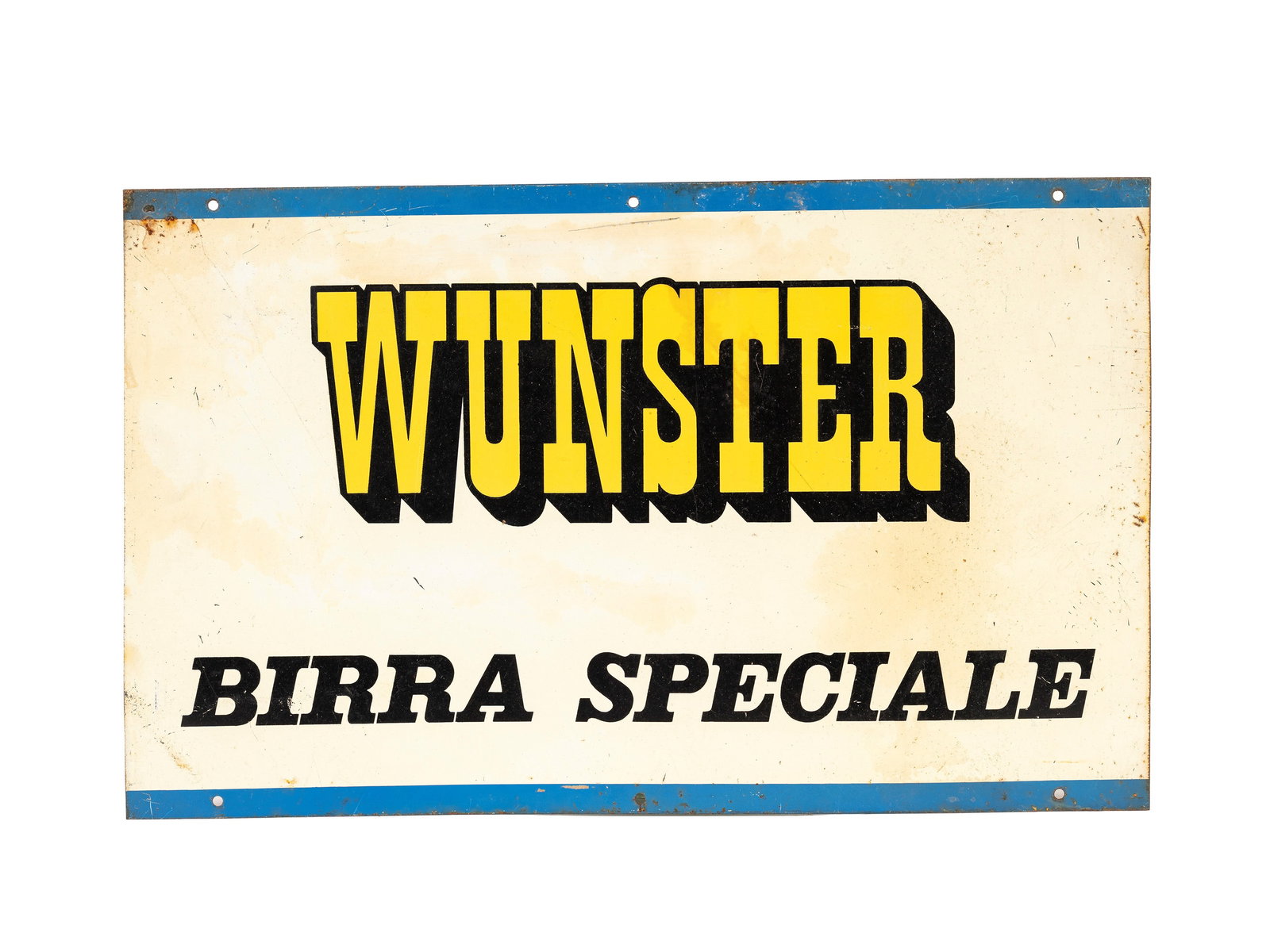 WUNSTER SPECIAL BEER ADVERTISING SIGN, : cm 50 x cm 30 Vintage 1970s sign. Made of metal