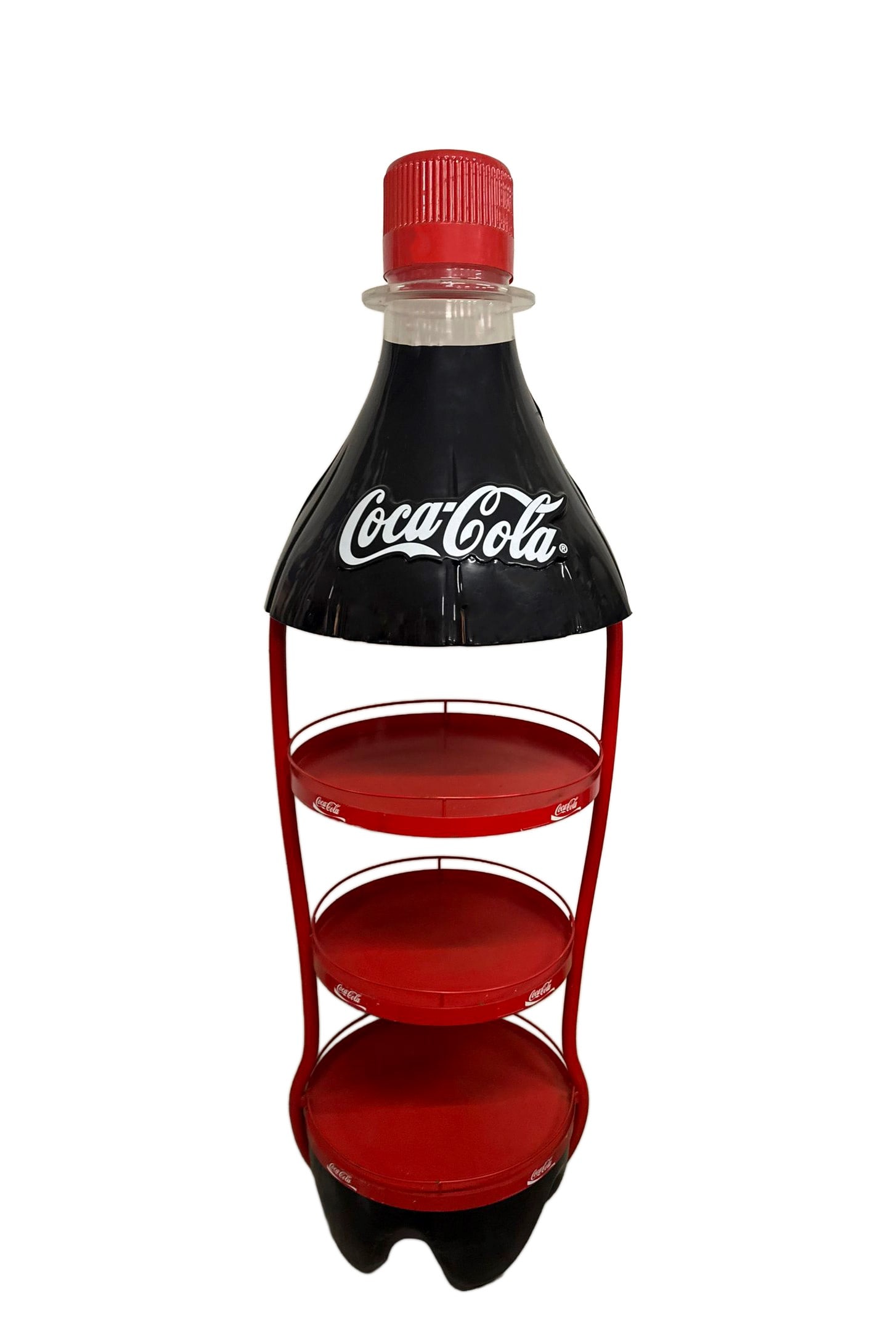 ORIGINAL COCA-COLA GIANT BOTTLE DISPLAY FROM THE 1990s, : Plastic body and metal frame