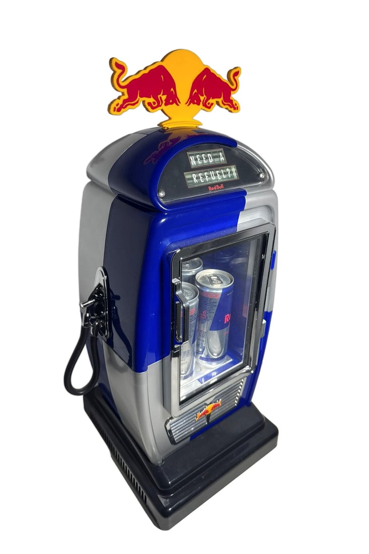 REDBULL LIMITED EDITION FRIDGE SHAPED LIKE A GAS PUMP,  (1 of 1)
