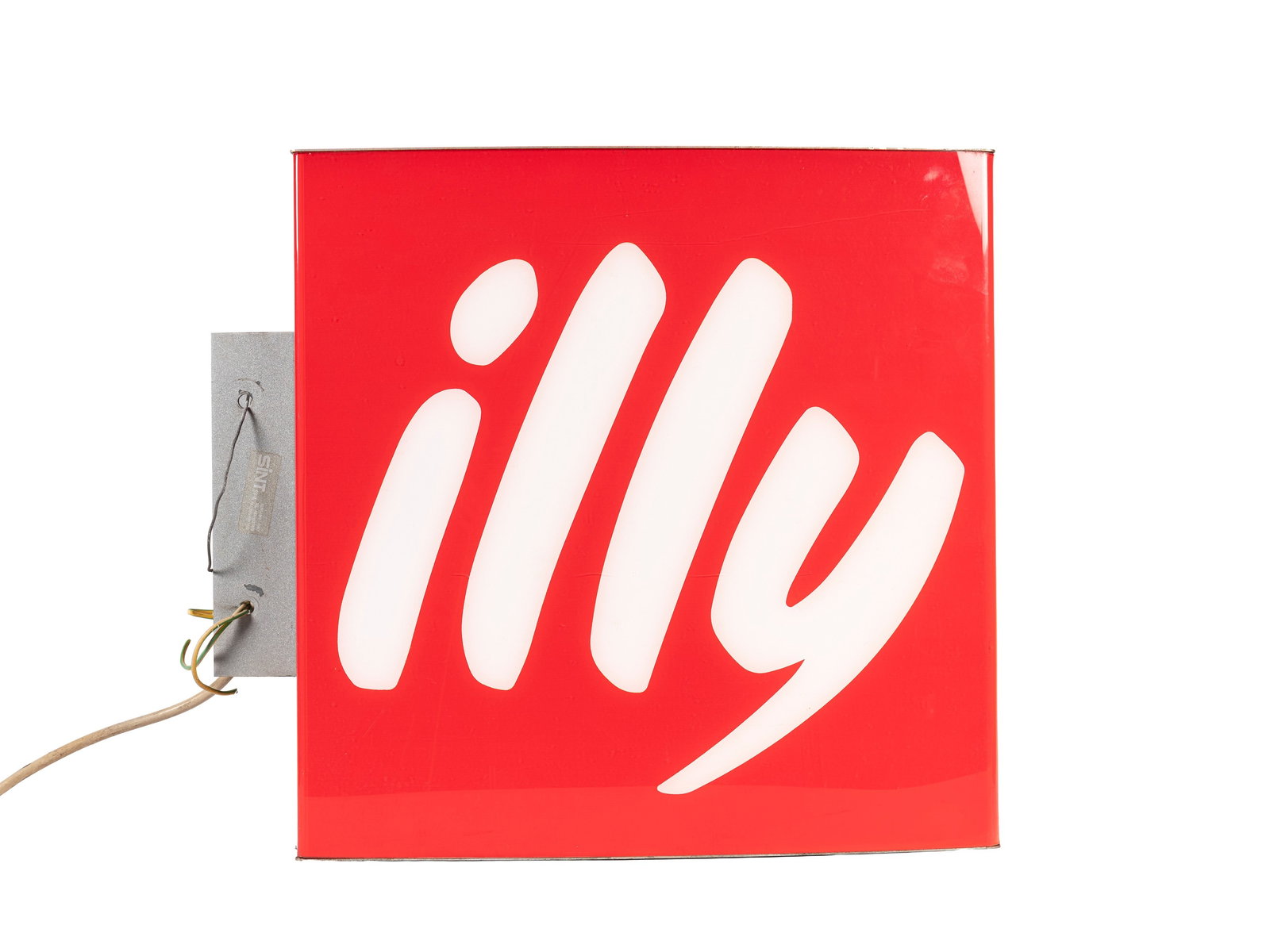BIFACIAL LIGHTED ADVERTISING SIGN, ILLY, (1 of 1)