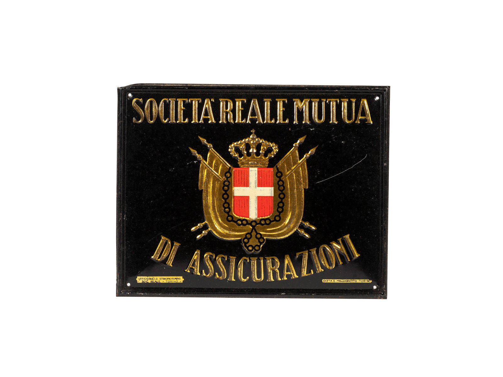 ANTIQUE SIGN OF THE ROYAL MUTUAL INSURANCE COMPANY, (1 of 1)