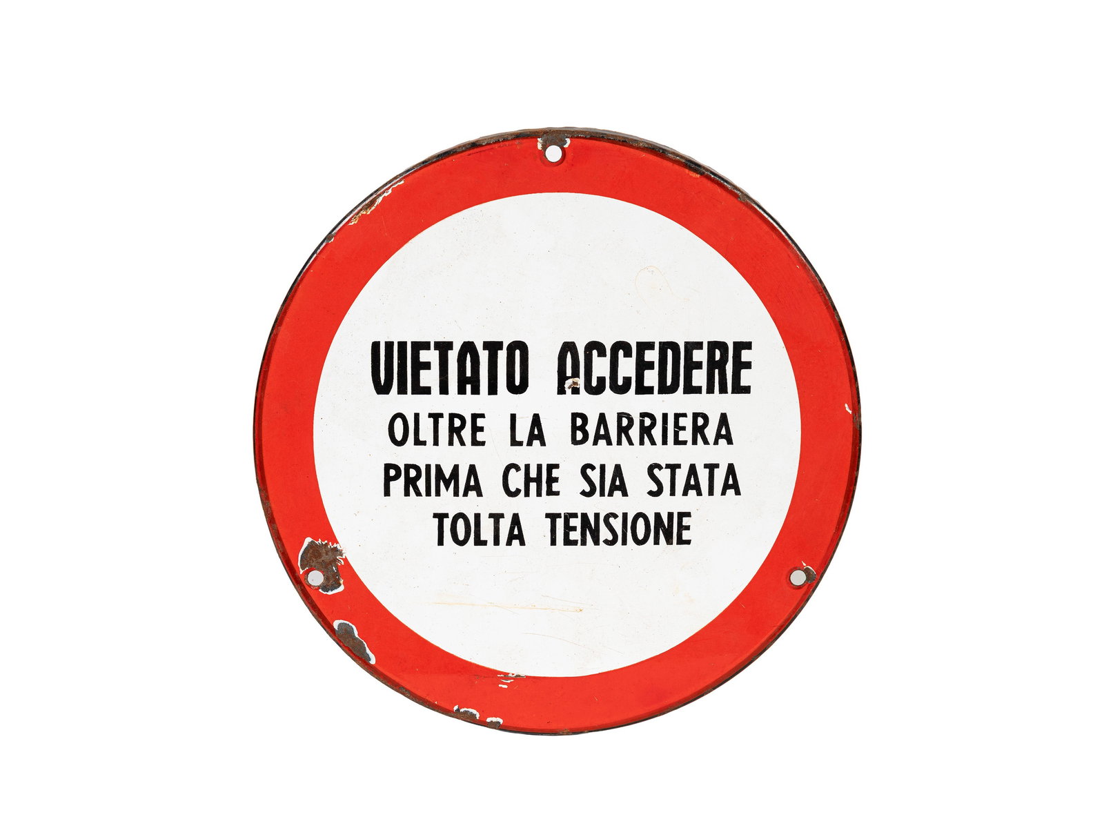 VINTAGE 1960s “NO ENTRY” SIGN,  (1 of 1)