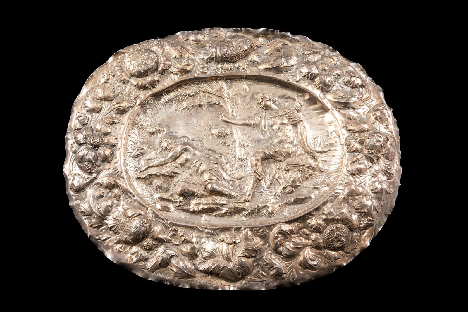 SILVER CEREMONIAL PLATE , Venetian Manufactory (1 of 3)