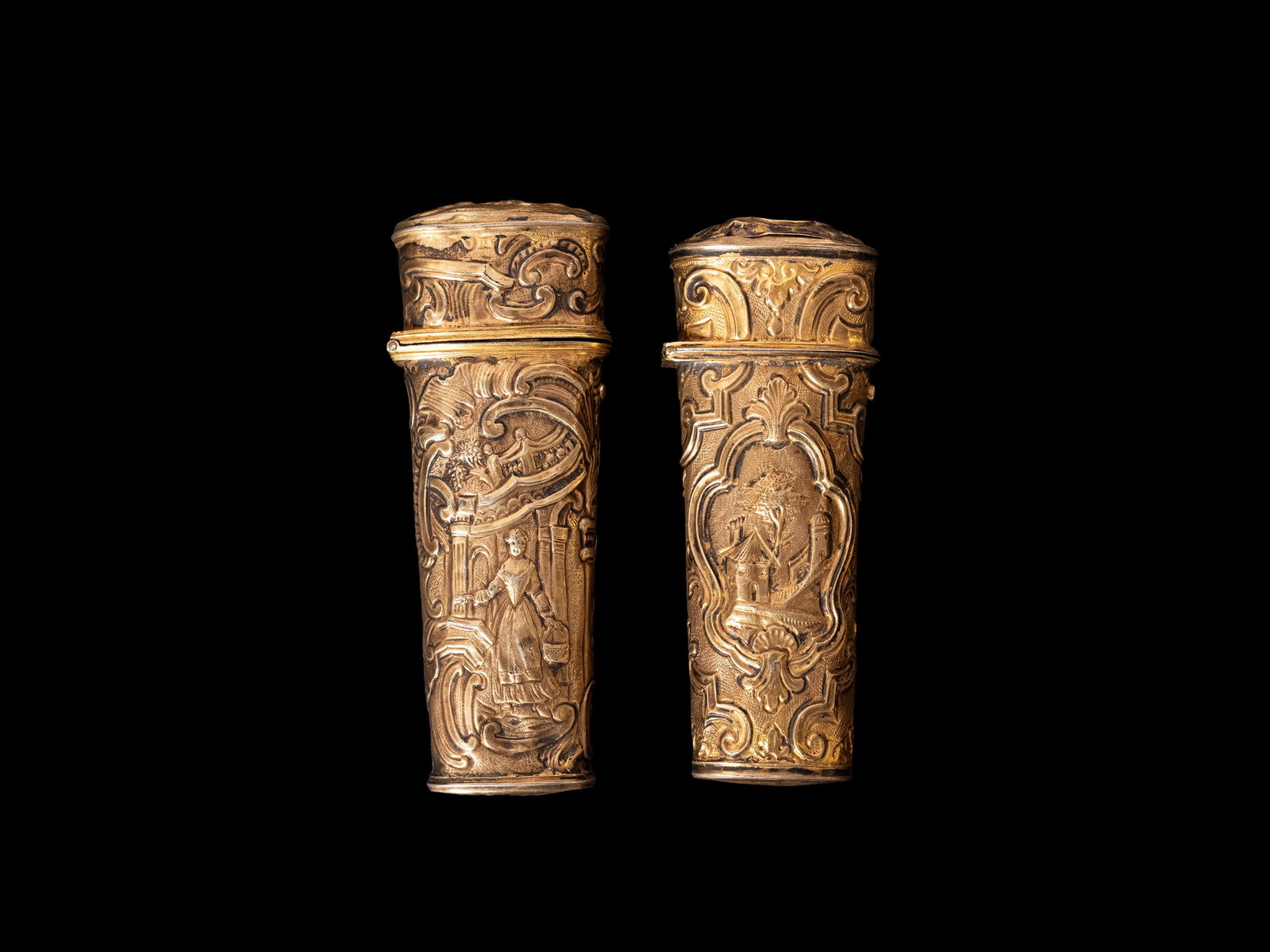 TWO SILVER NECESSAIRES, France, 18th century (1 of 4)