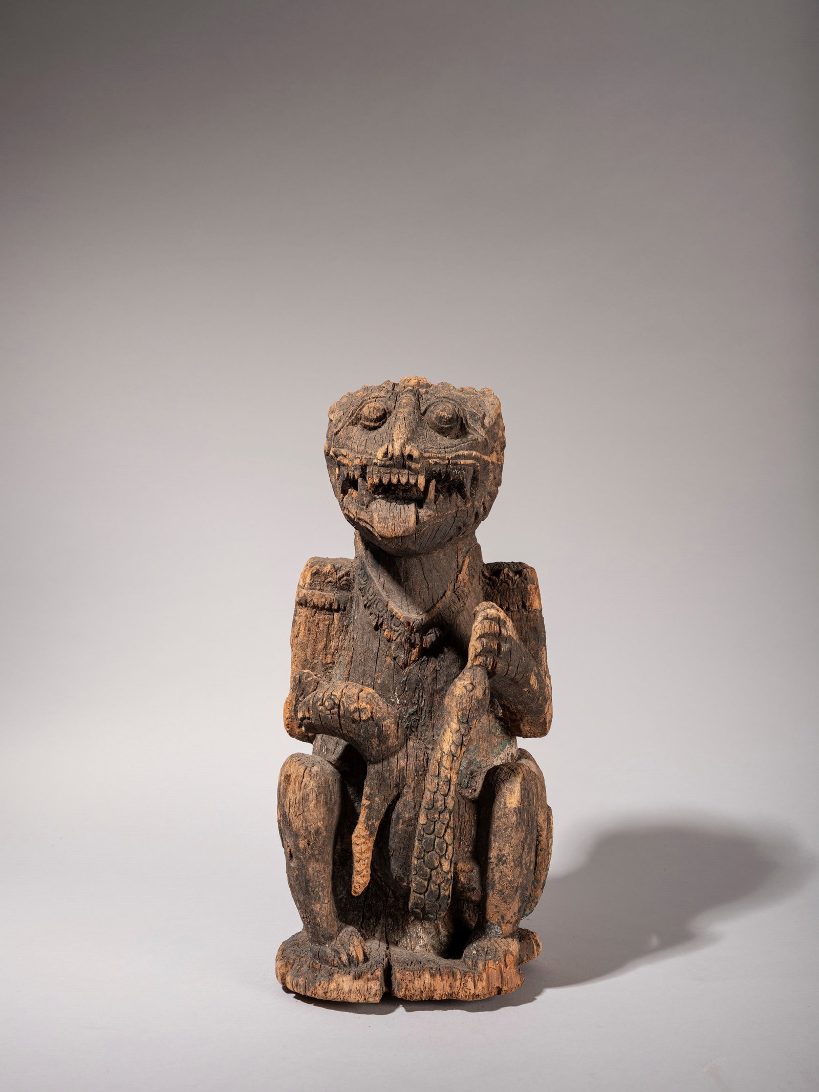 FIGURE OF A PROTECTIVE DEMON, Nusa Penida, early 20th century: h cm 43 Nusa Penida, early 20th century