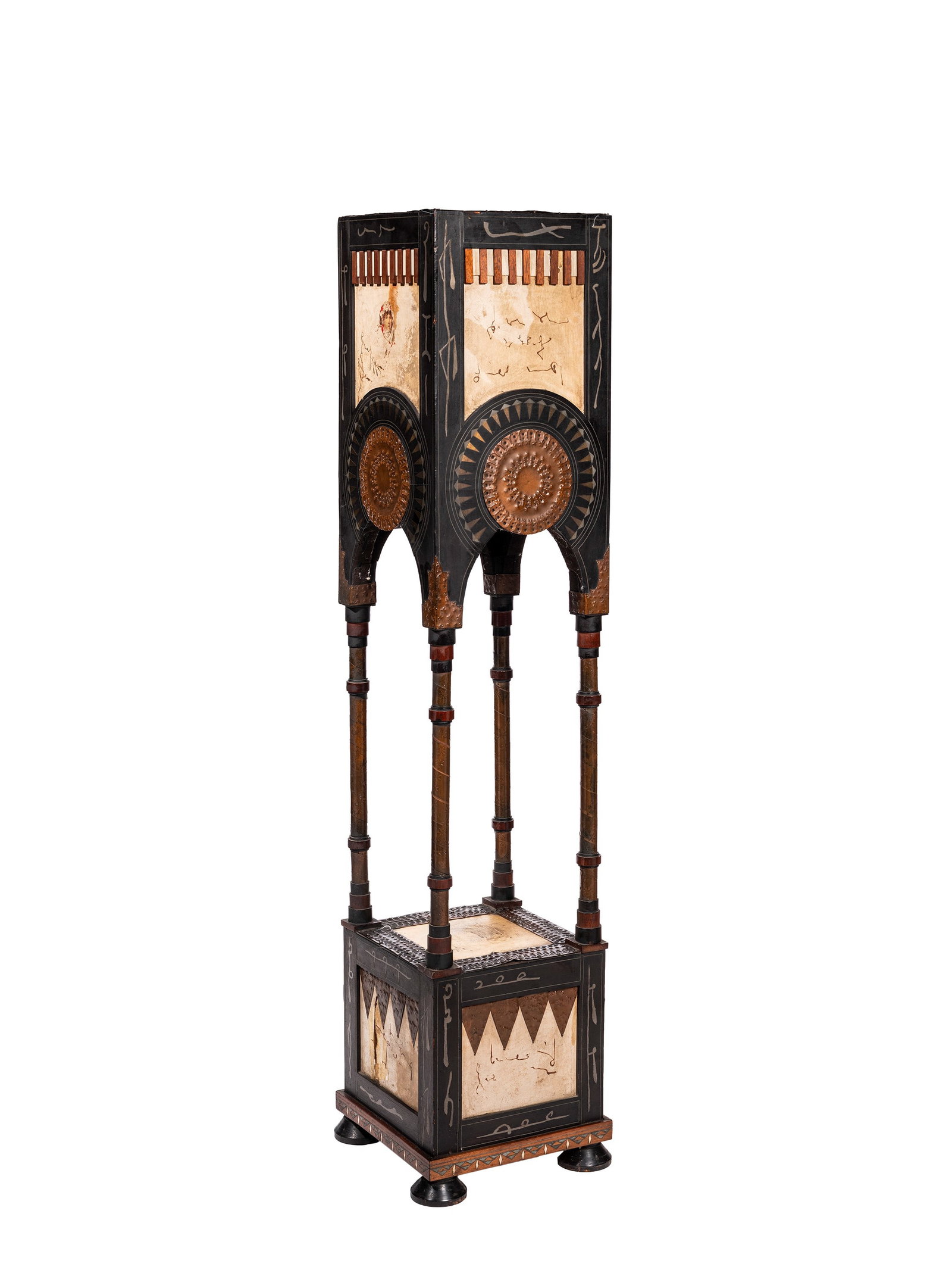Carlo Bugatti(1856 - 1940) PEDESTAL, 1900 ca. (1 of 5)