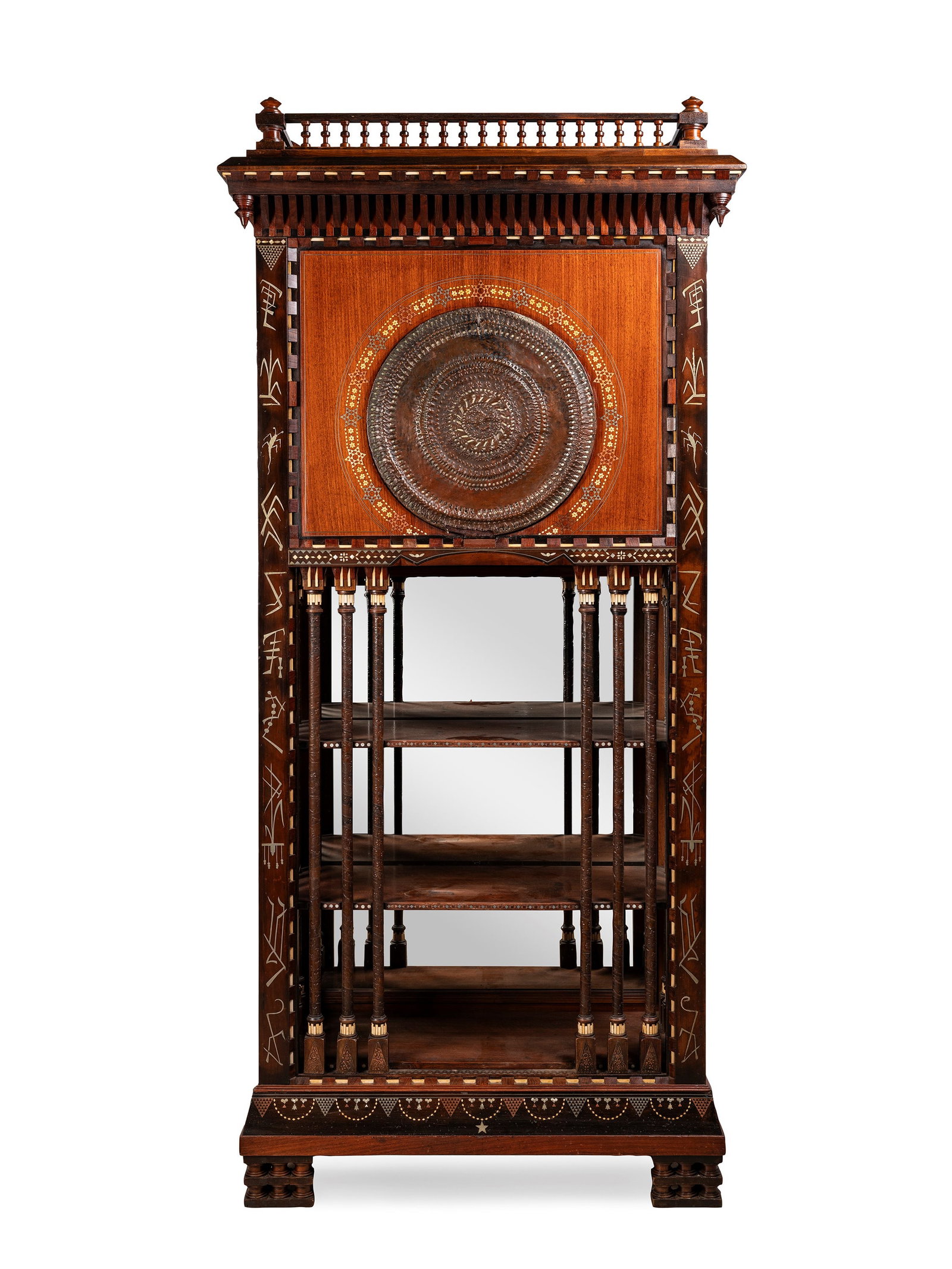 Carlo Bugatti(1856 - 1940) LIBRARY CABINET, 1900 ca. (1 of 9)