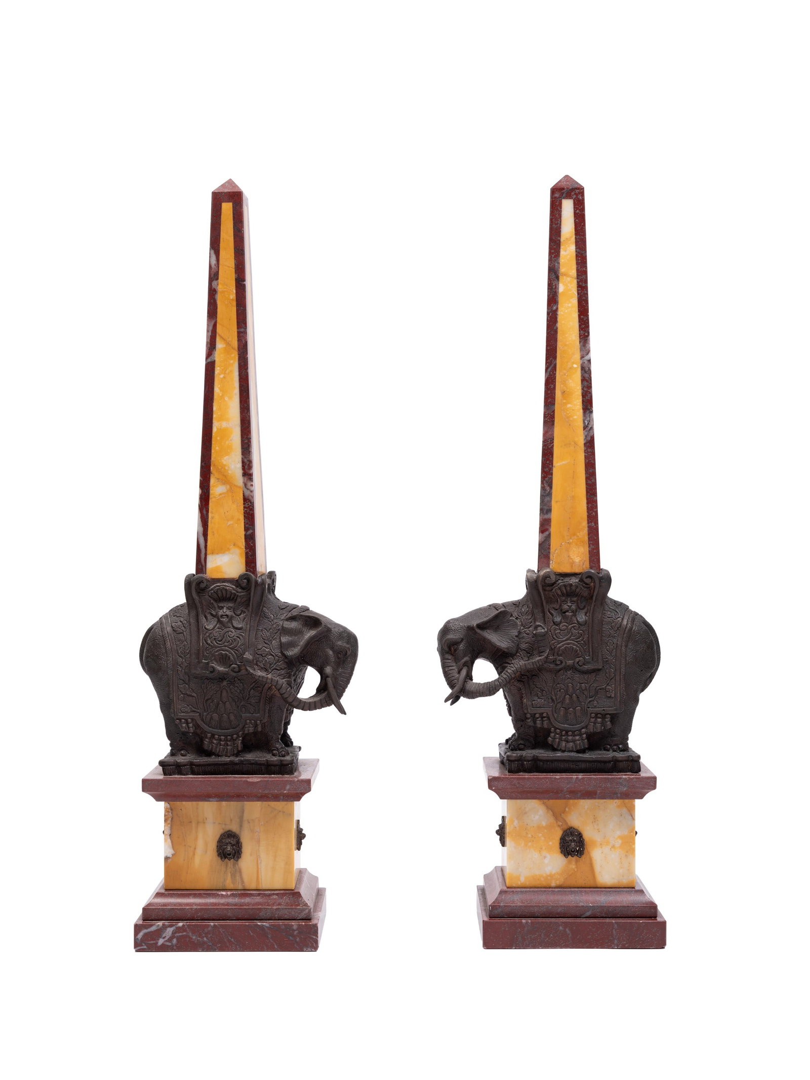 A PAIR OF “GRAND TOUR?? OBELISKS WITH ELEPHANTS, 20th century (1 of 3)