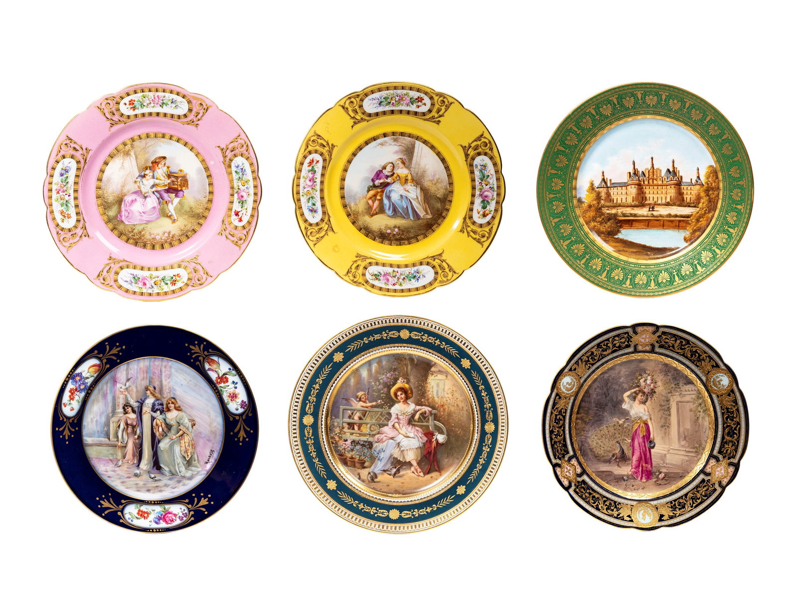 SIX PLATES IN PORCELAIN, 19th century (1 of 1)