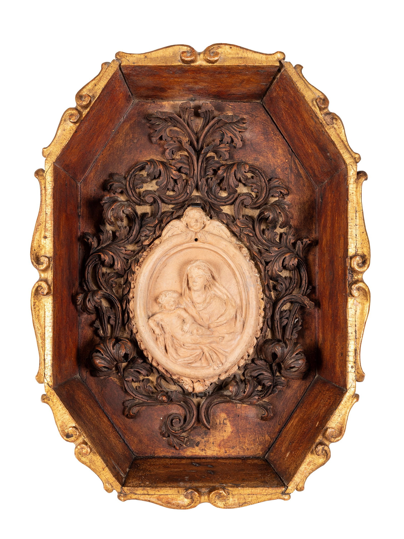 Tommaso Amantini(Urbino 1625 - Roma 1675) MADONNA AND CHILD IN TERRACOTTA, (1 of 2)