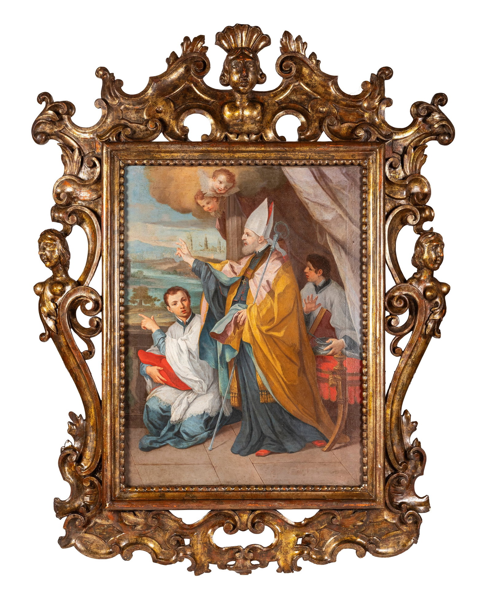 SAINT BERNARD OF THE UBERTI WITH SAINT, 18th century (1 of 2)