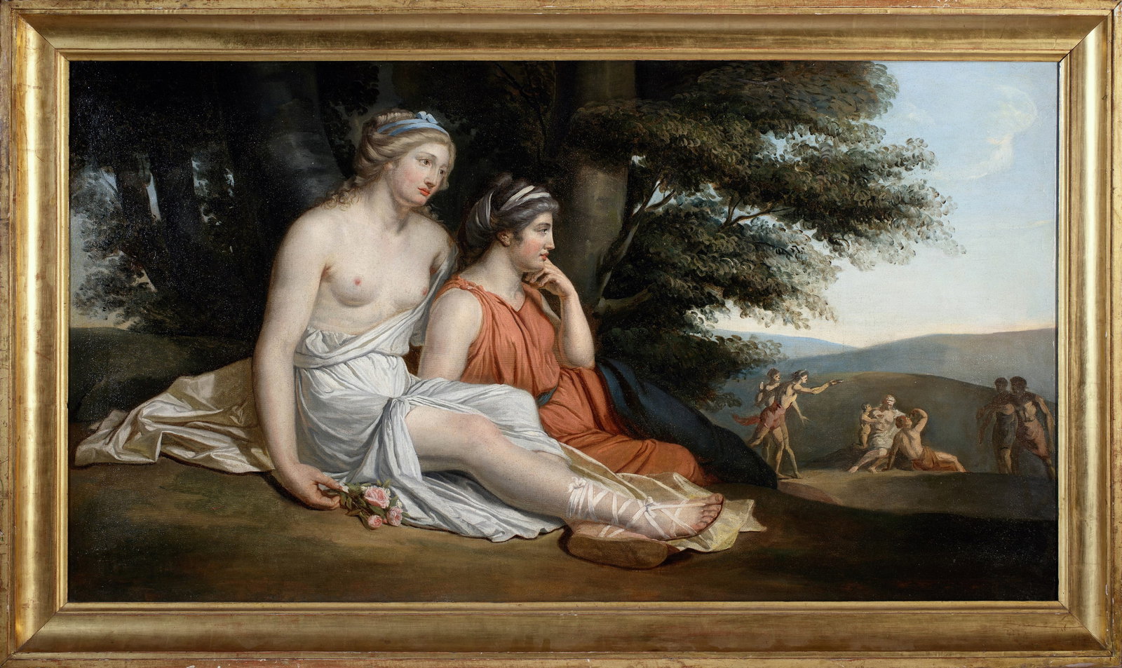 Andrea Appiani (Cerchia di)(1754 - 1817) ALLEGORICAL SCENE, 18th / 19th century: Oil on canvas h cm 64 x l cm 118 18th / 19th century