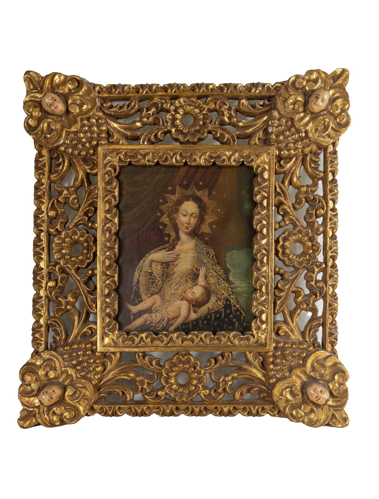 °MADONNA AND CHILD, Scuola spagnola, XIX secolo (1 of 5)
