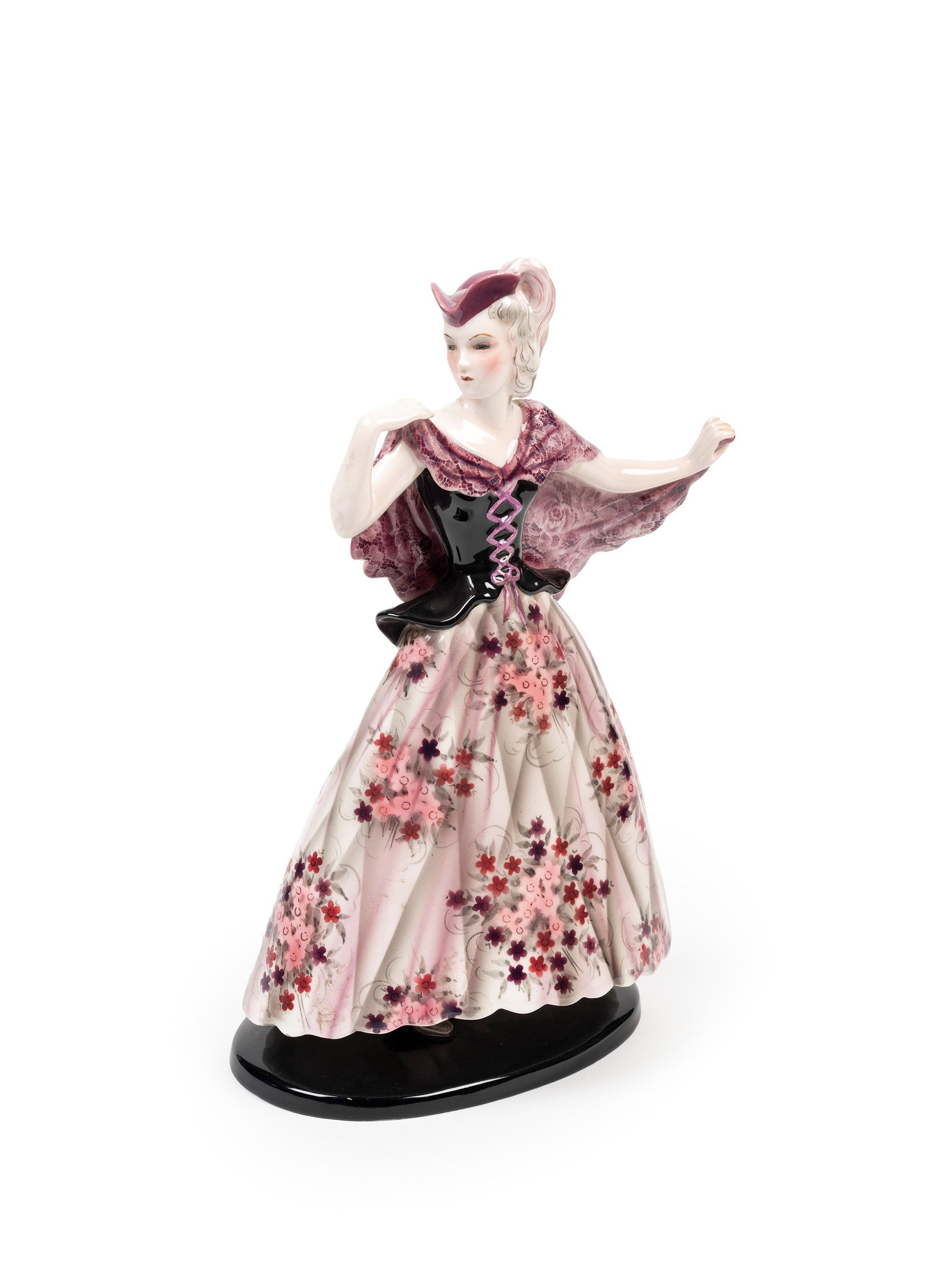 Goldscheider POLYCHROME EARTHENWARE SCULPTURE DEPICTING LITTLE LADY, Turin, 20th century (1 of 2)