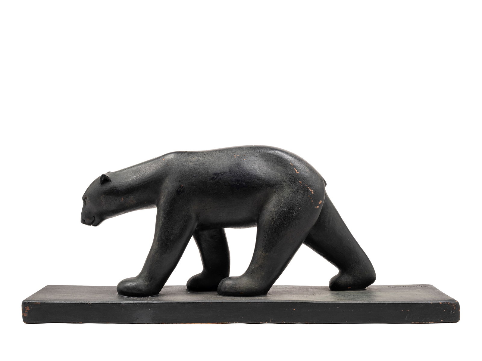 A TERRACOTTA BEAR, - 2