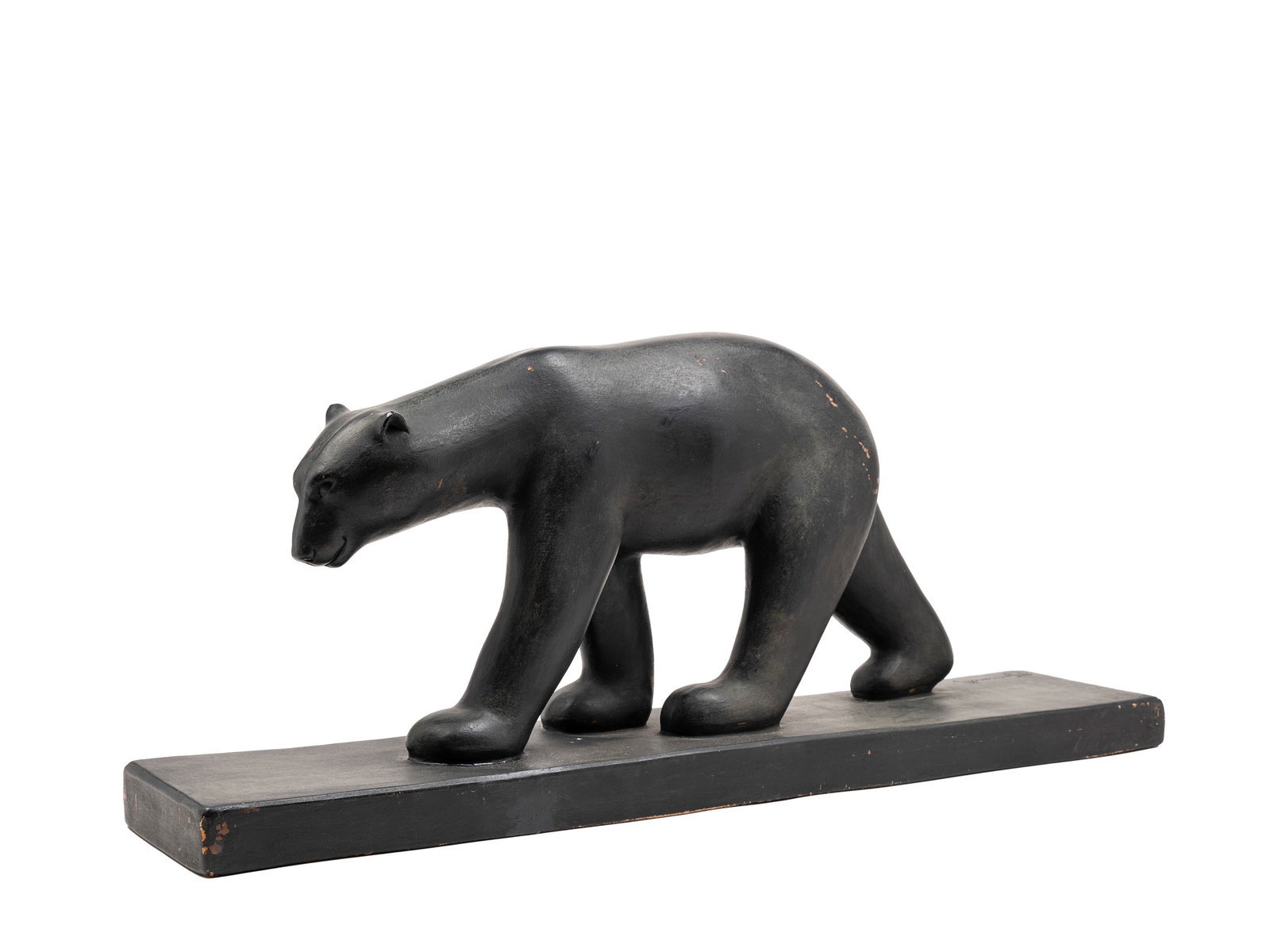 A TERRACOTTA BEAR, - 3