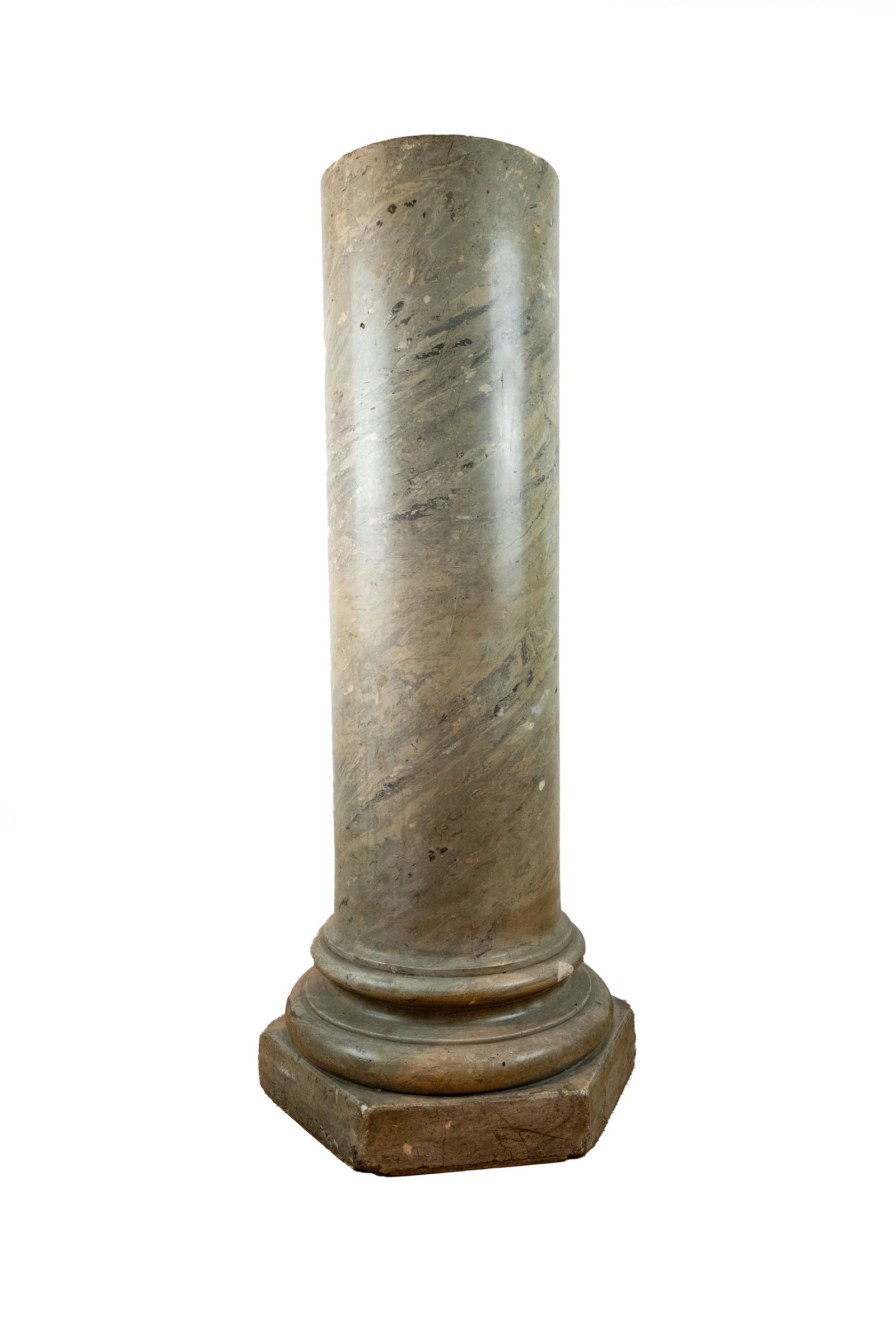 °SCAGLIOLA HALF-COLUMN, 19th secolo: h cm 113 x l cm 45 19th secolo