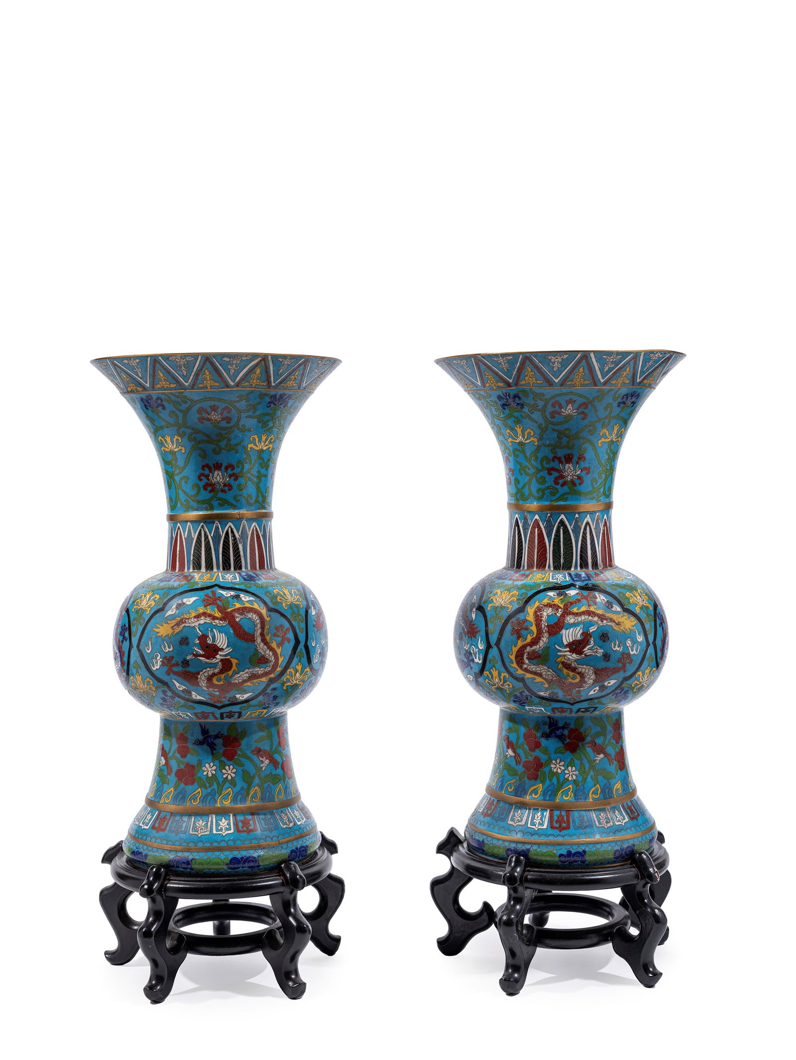 A PAIR OF CLOISONNÉ VASES, China, 20th century (1 of 1)