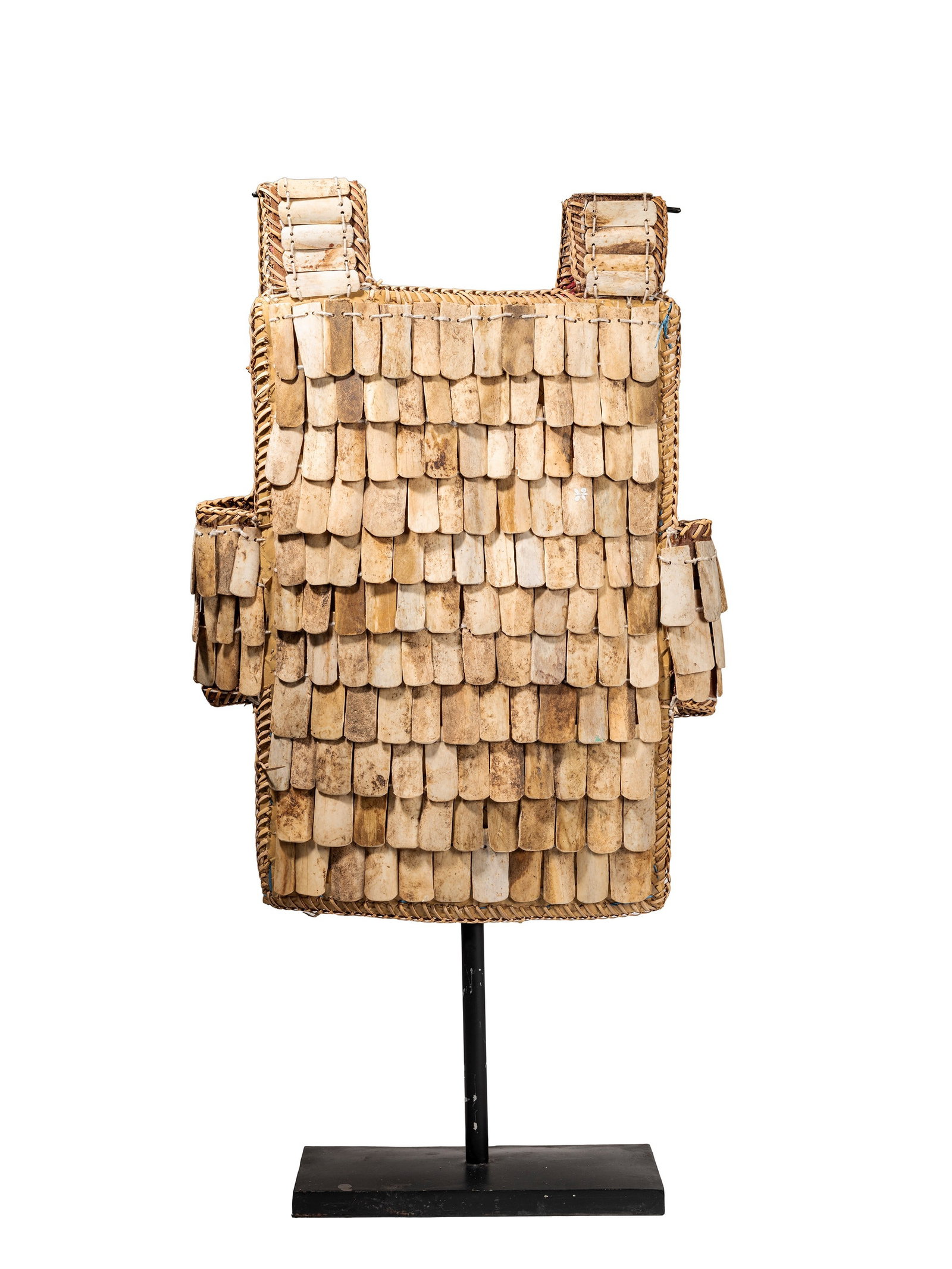 °TORAJA ARMOUR IN BONE AND RATTAN, Central Sulawesi: h cm 92 Central Sulawesi