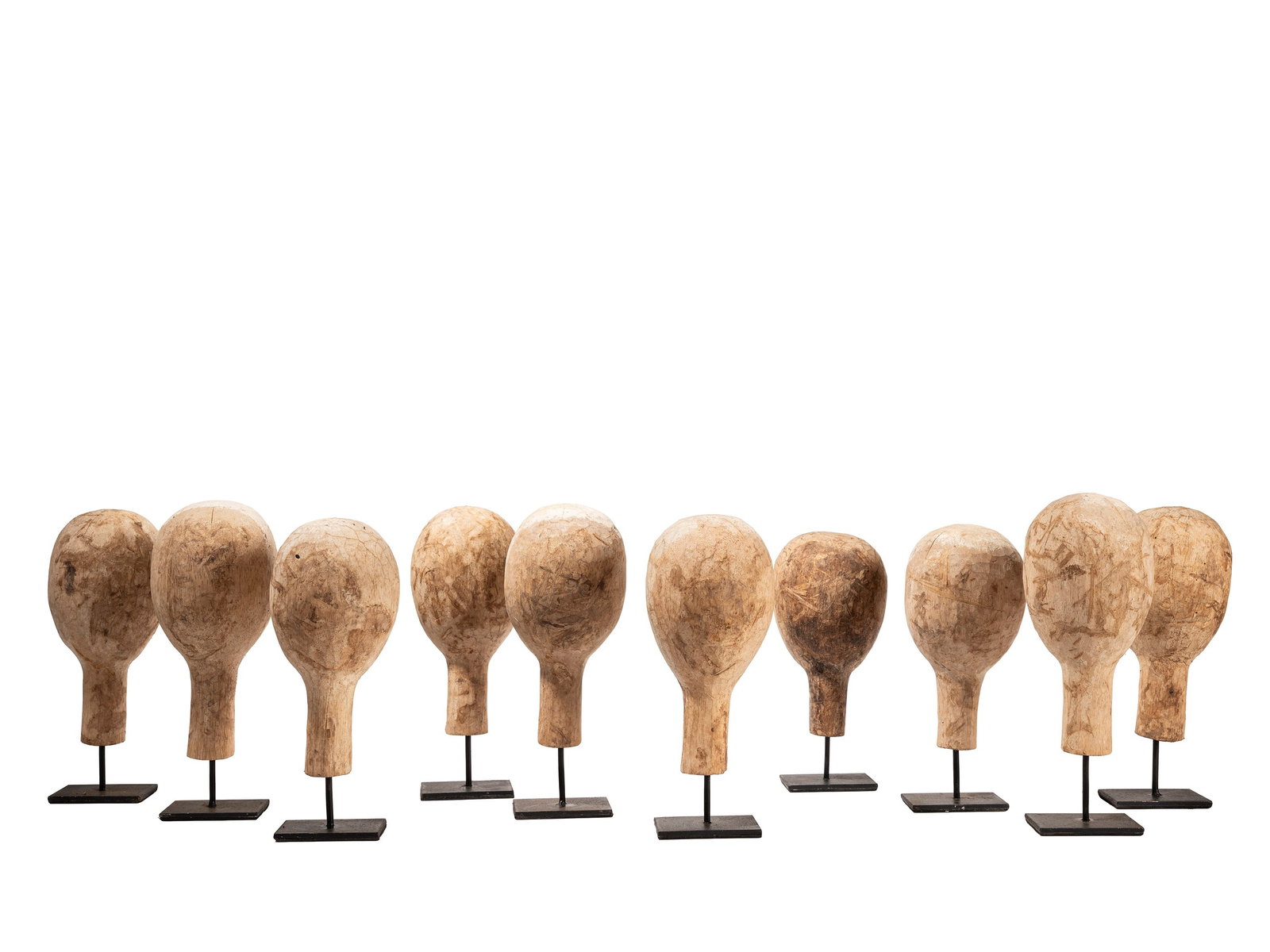 °A GROUP COMPRISING TEN PUPPET HEADS, Java Island. - 2