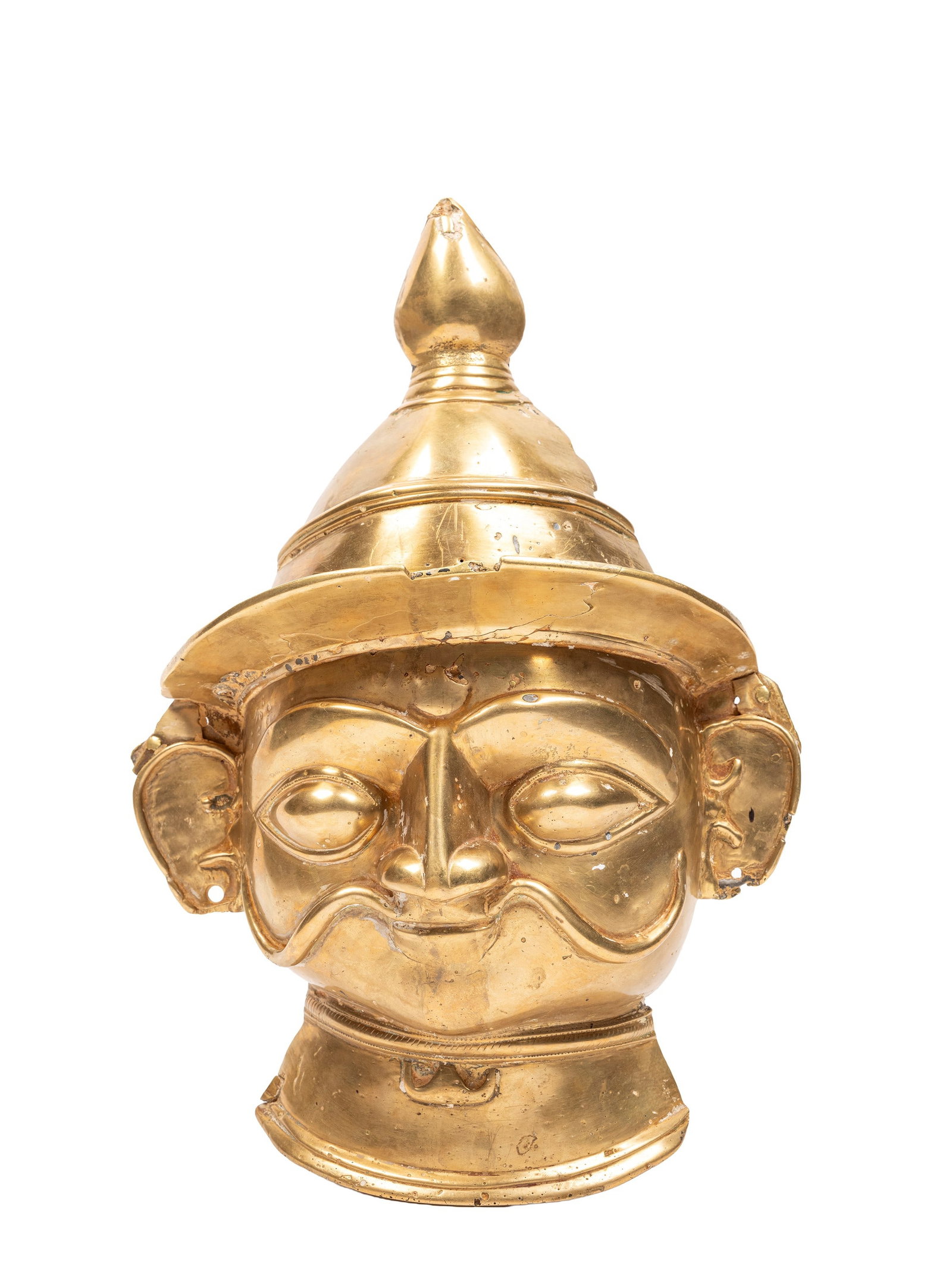 A LARGE MUKHALINGA, India, Himachal Pradesh, 19th century: h cm 39 x l cm 27 In bronze alloy.