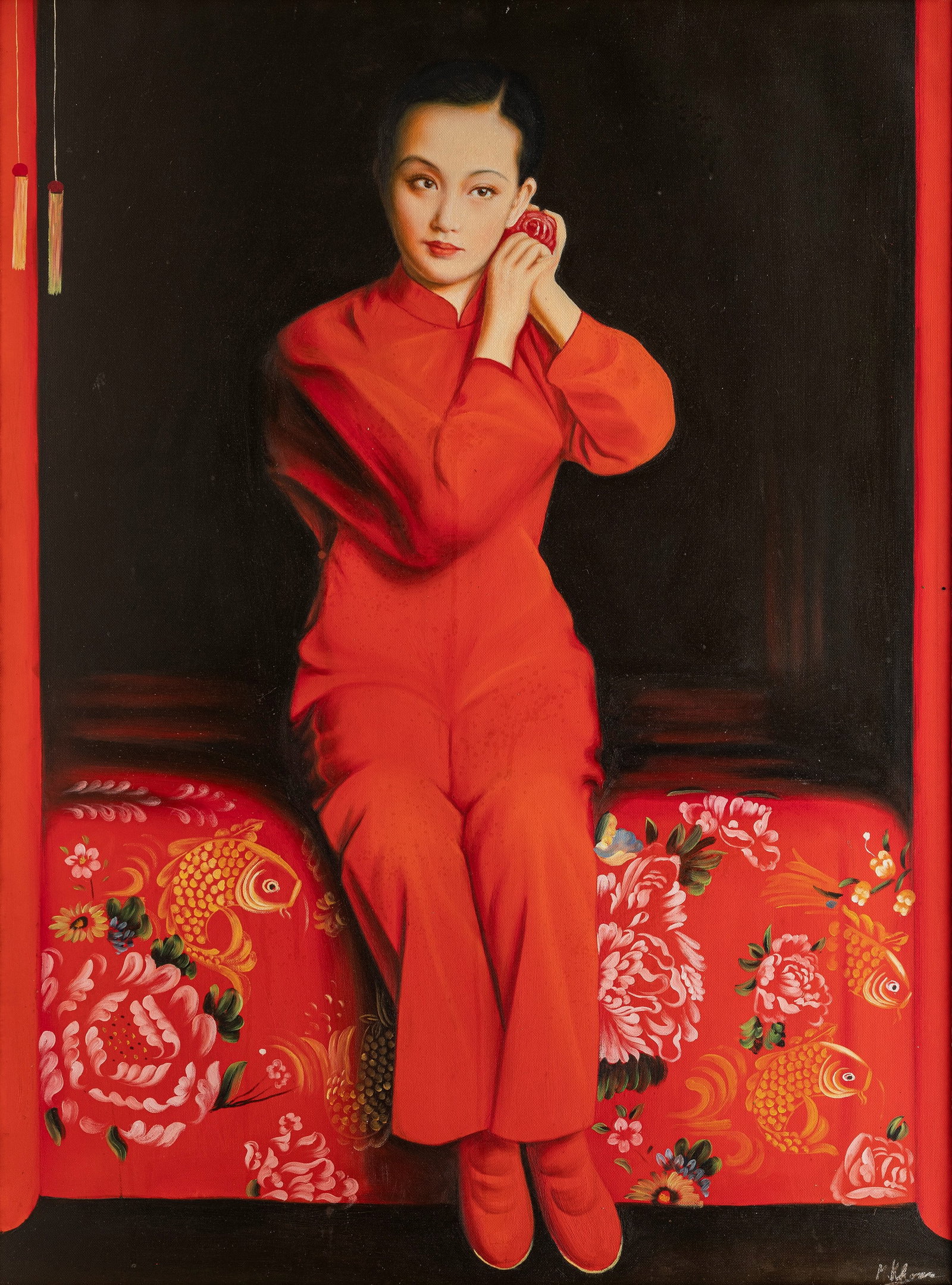 Yidong Wang(1955 -) BRIDE IN WAITING, 20th century (1 of 3)