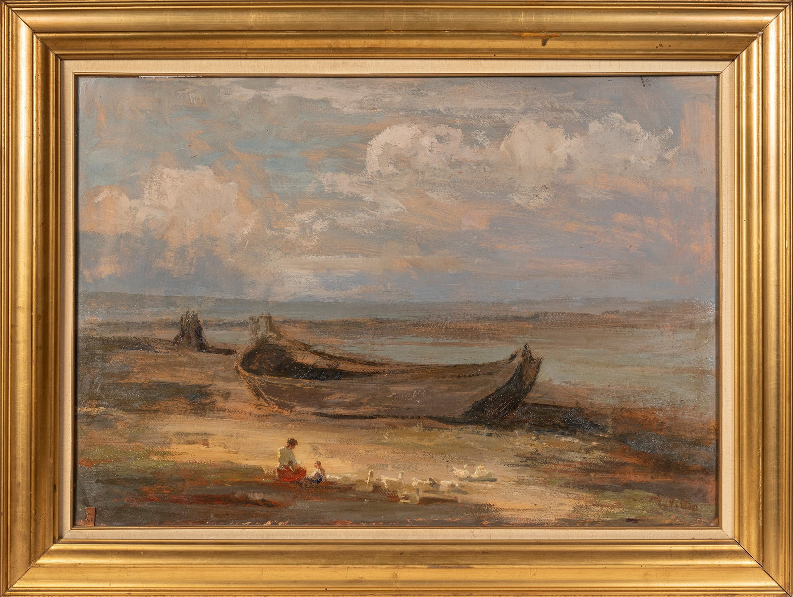 Carlo Vittori(1881 - 1943) A LAGOON LANDSCAPE, (1 of 3)