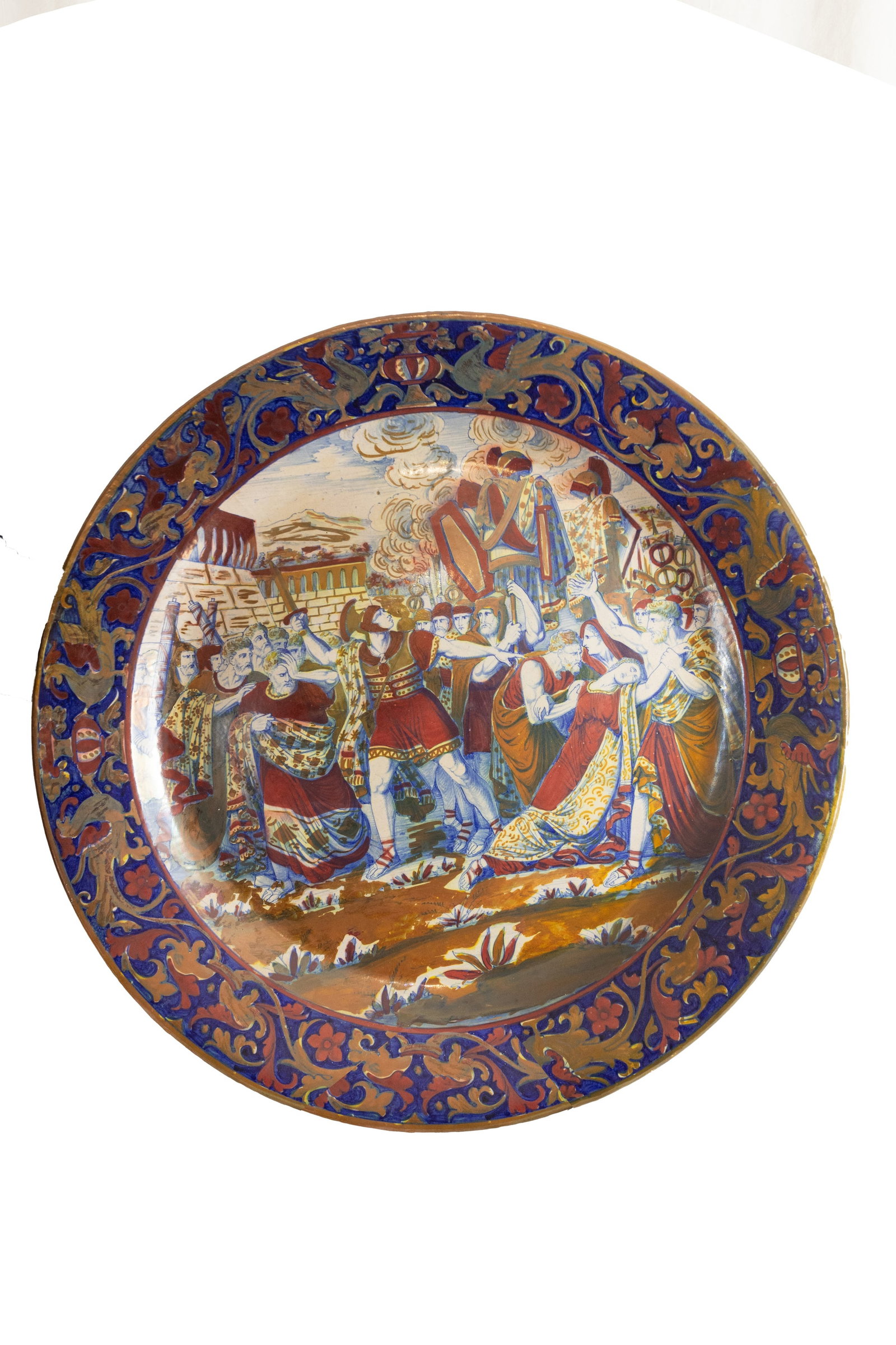 A LUSTRE CERAMIC PLATE SANTARELLI, 20th century (1 of 2)