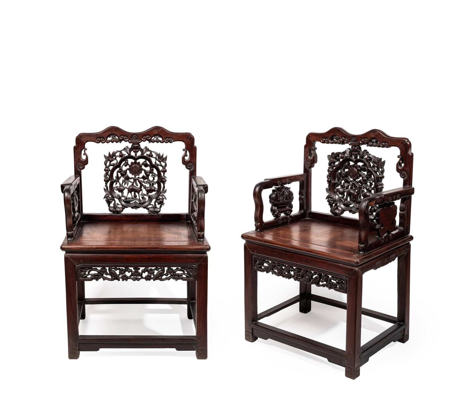 TWO WOODEN CHAIRS, China, 19th/20th century (1 of 2)