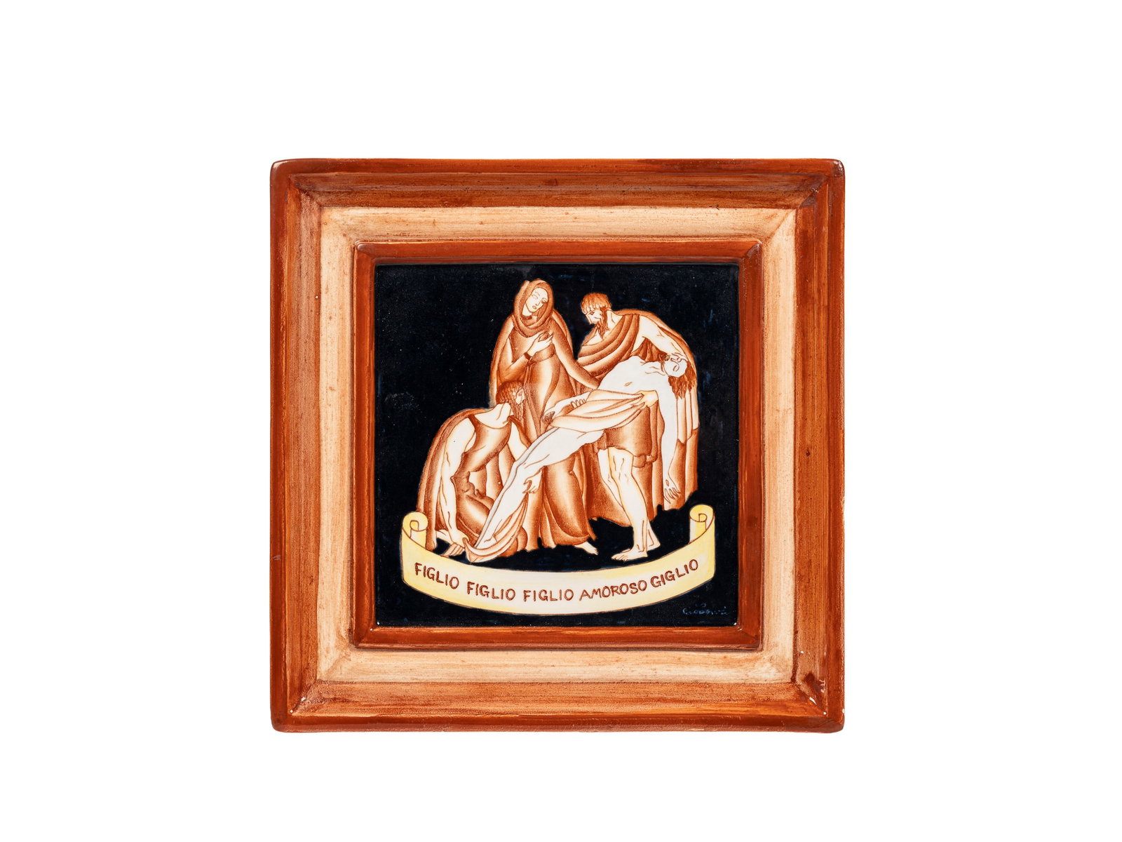 Gio Ponti (Milano 1891 - 1979), CERAMIC PLAQUE, circa 1930s (1 of 3)