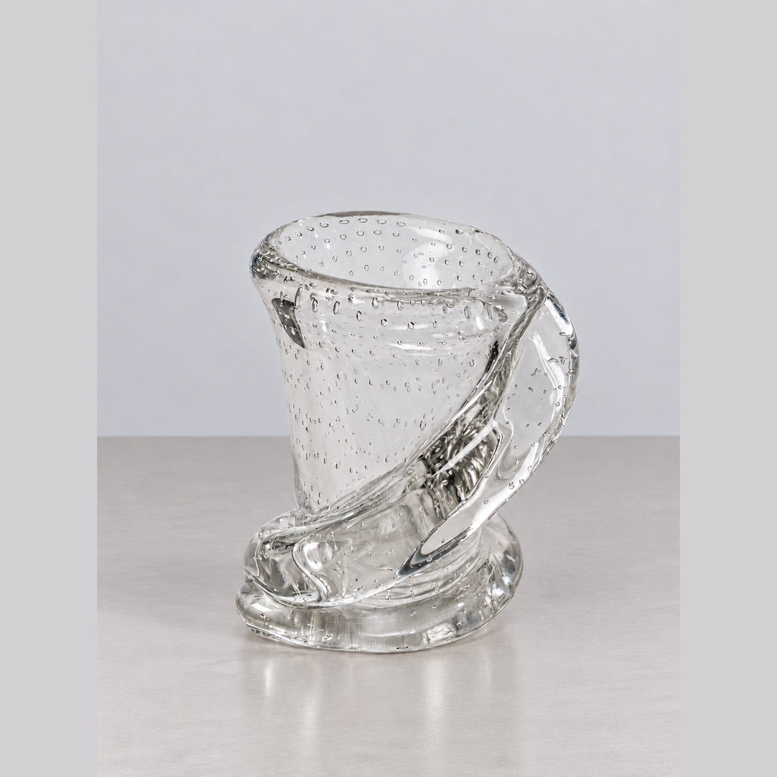 Cristallerie Schneider, BULICANTE GLASS VASE, circa 1950s–1960s. (1 of 5)