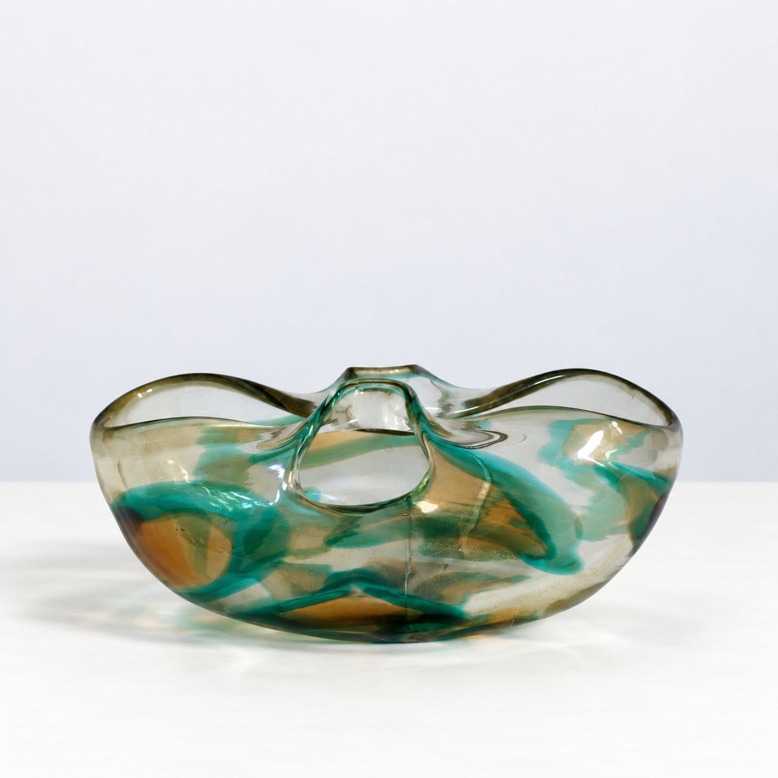 Archimede Seguso (Murano 1909 - 1999), CENTERPIECE, MODEL 6214, 1952 (1 of 4)